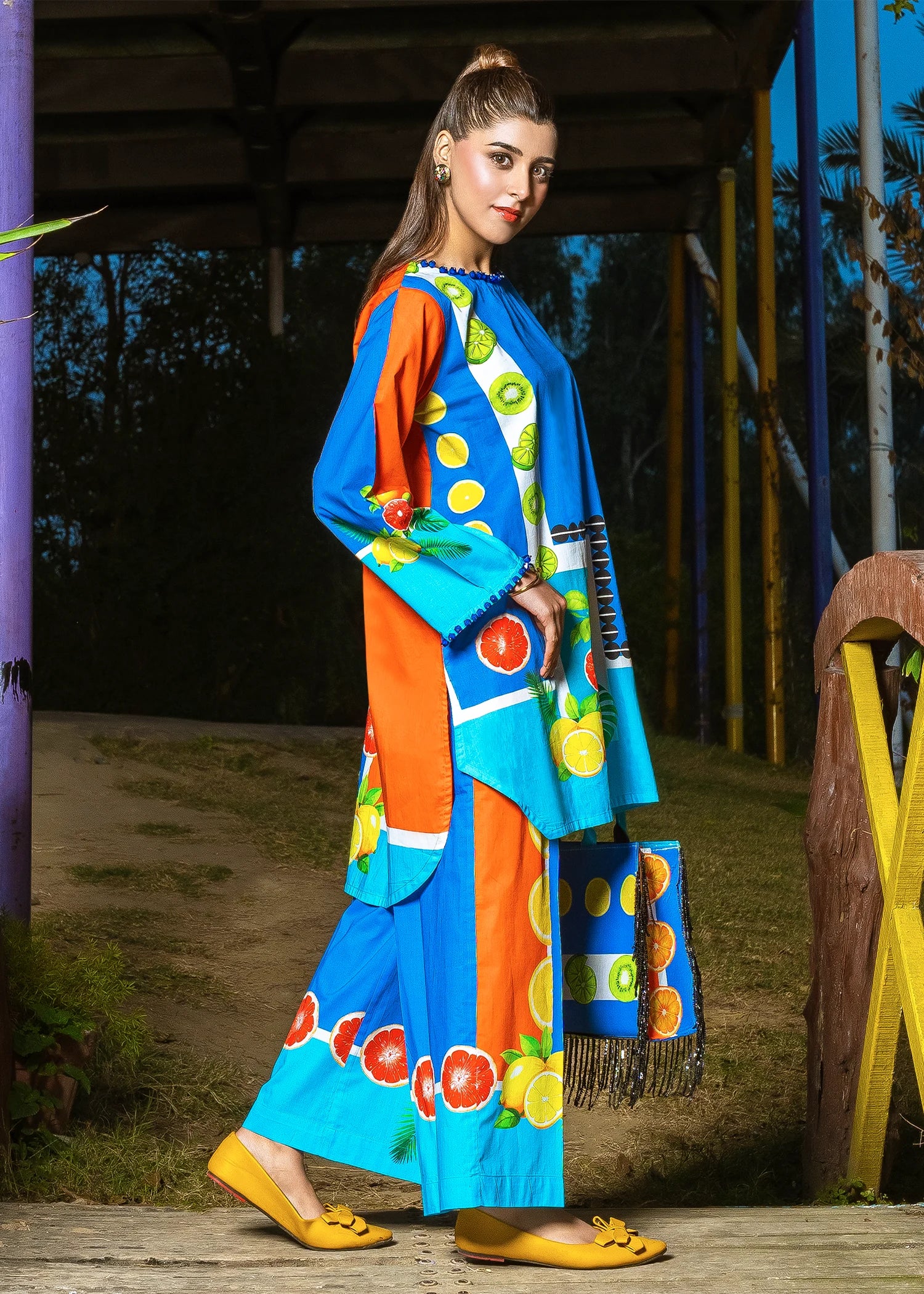 lawn Co ord Sets in Royal blue