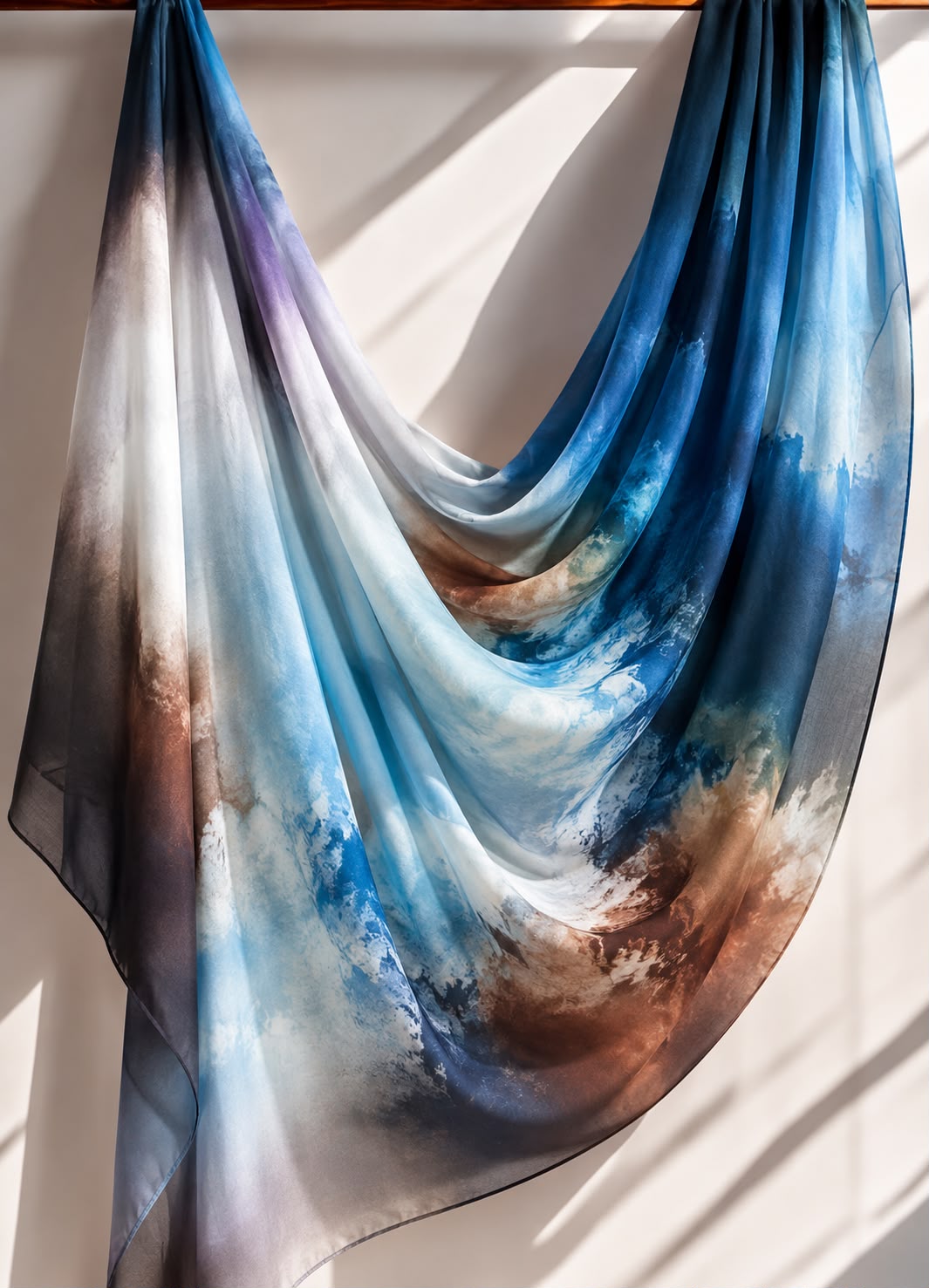 georgette chiffon Hijab in Sapphire blue