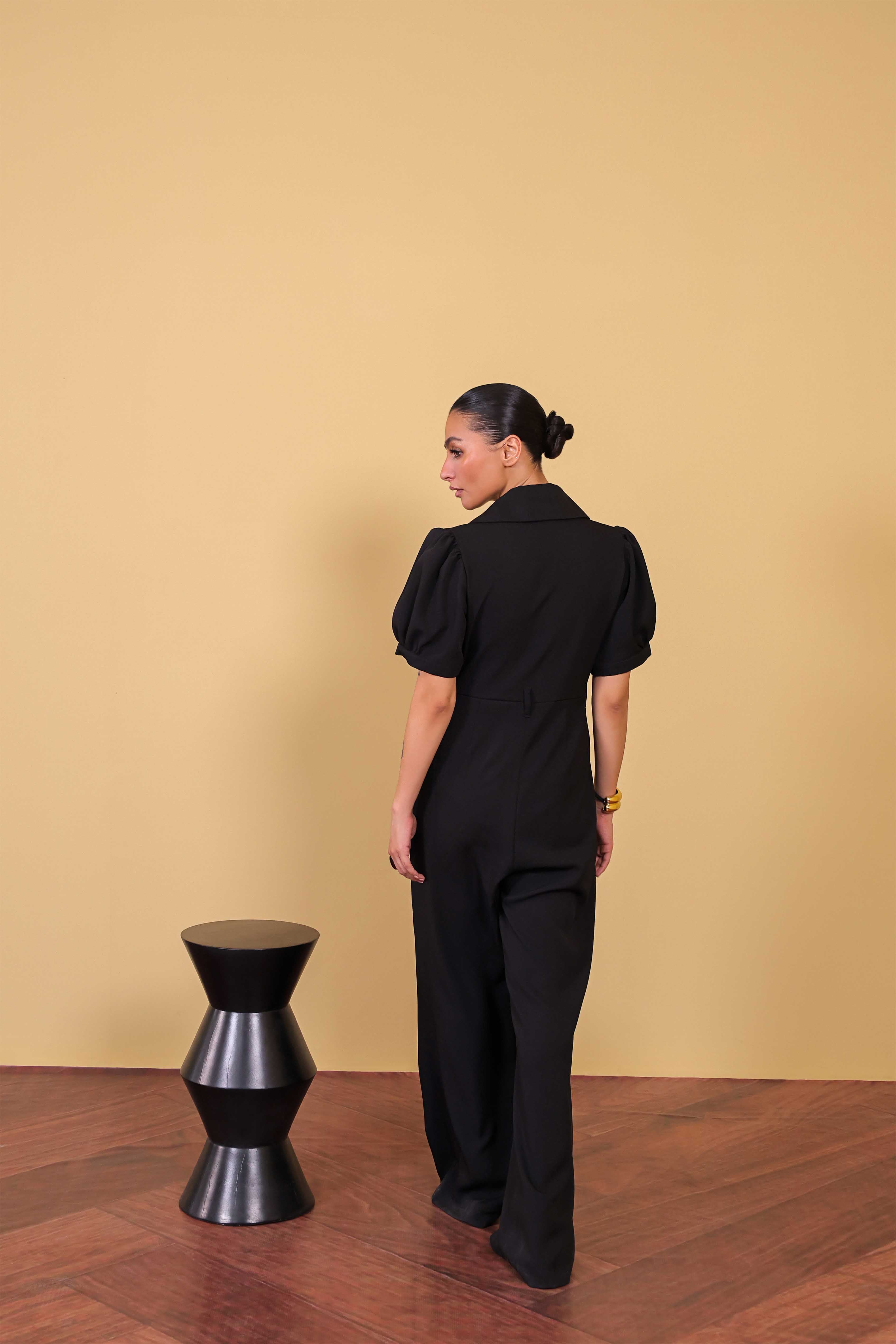 polyester Jumpsuit in Black