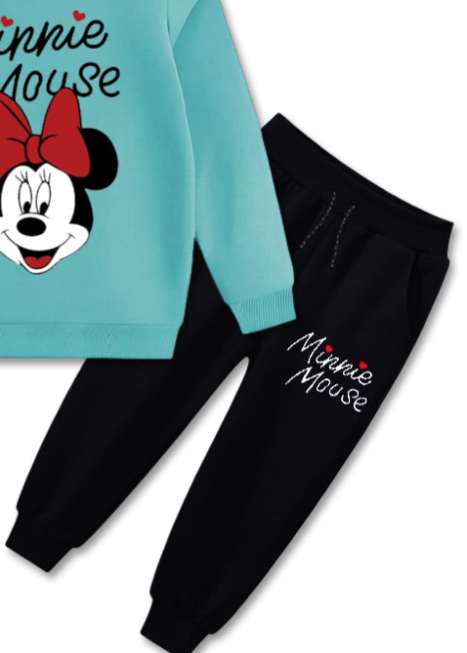 fleece Sweatshirt in Aquamarine, black