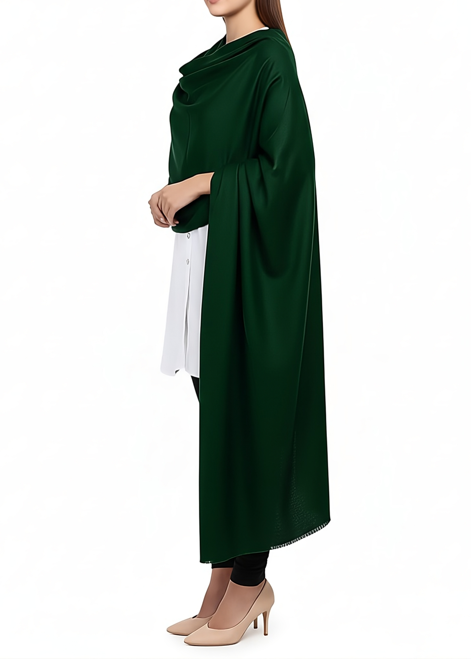 Shawl in Bottle green Color by - Trendy Women Shawl OUS3257