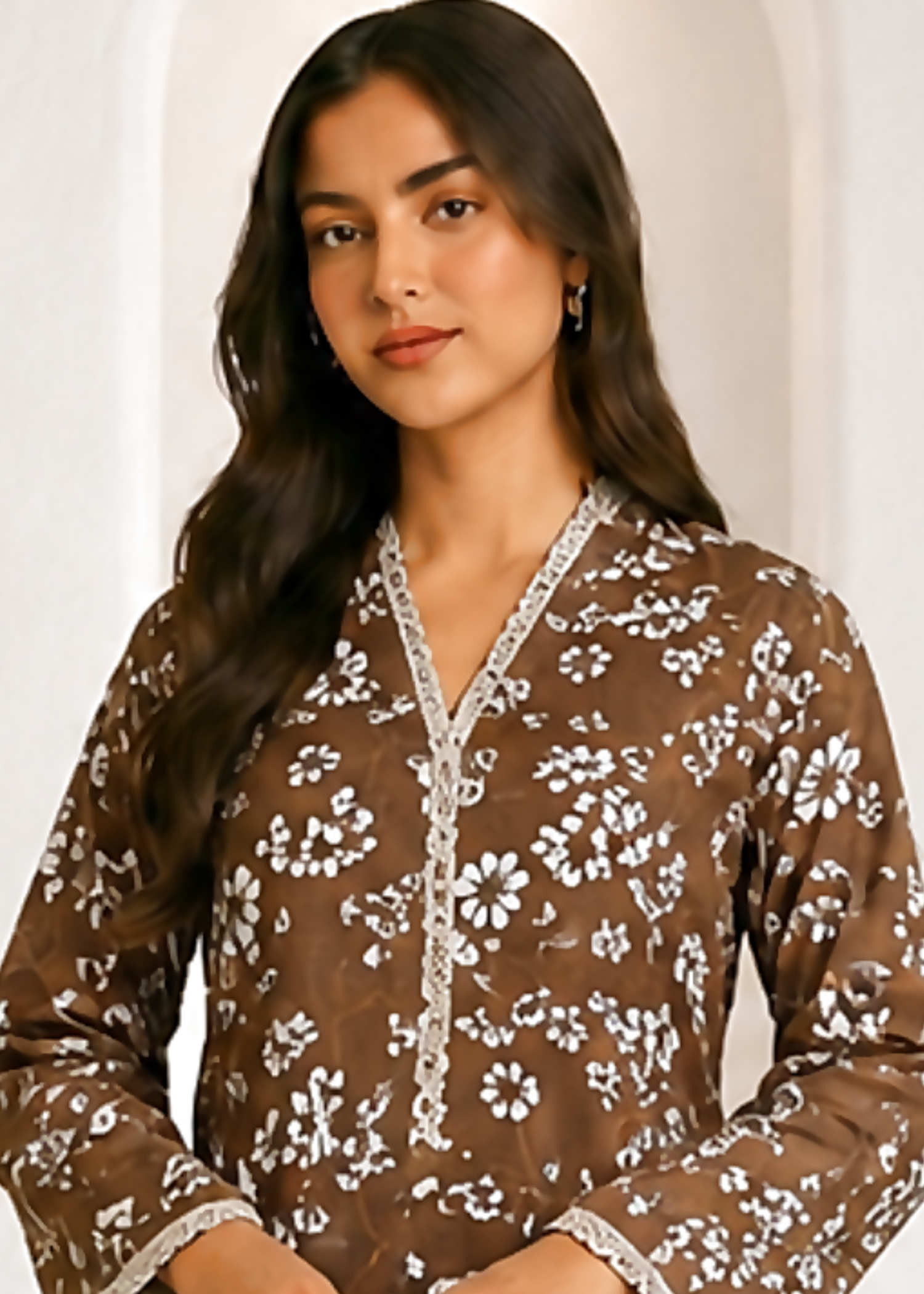 lawn Co Ord Sets in Coffee brown