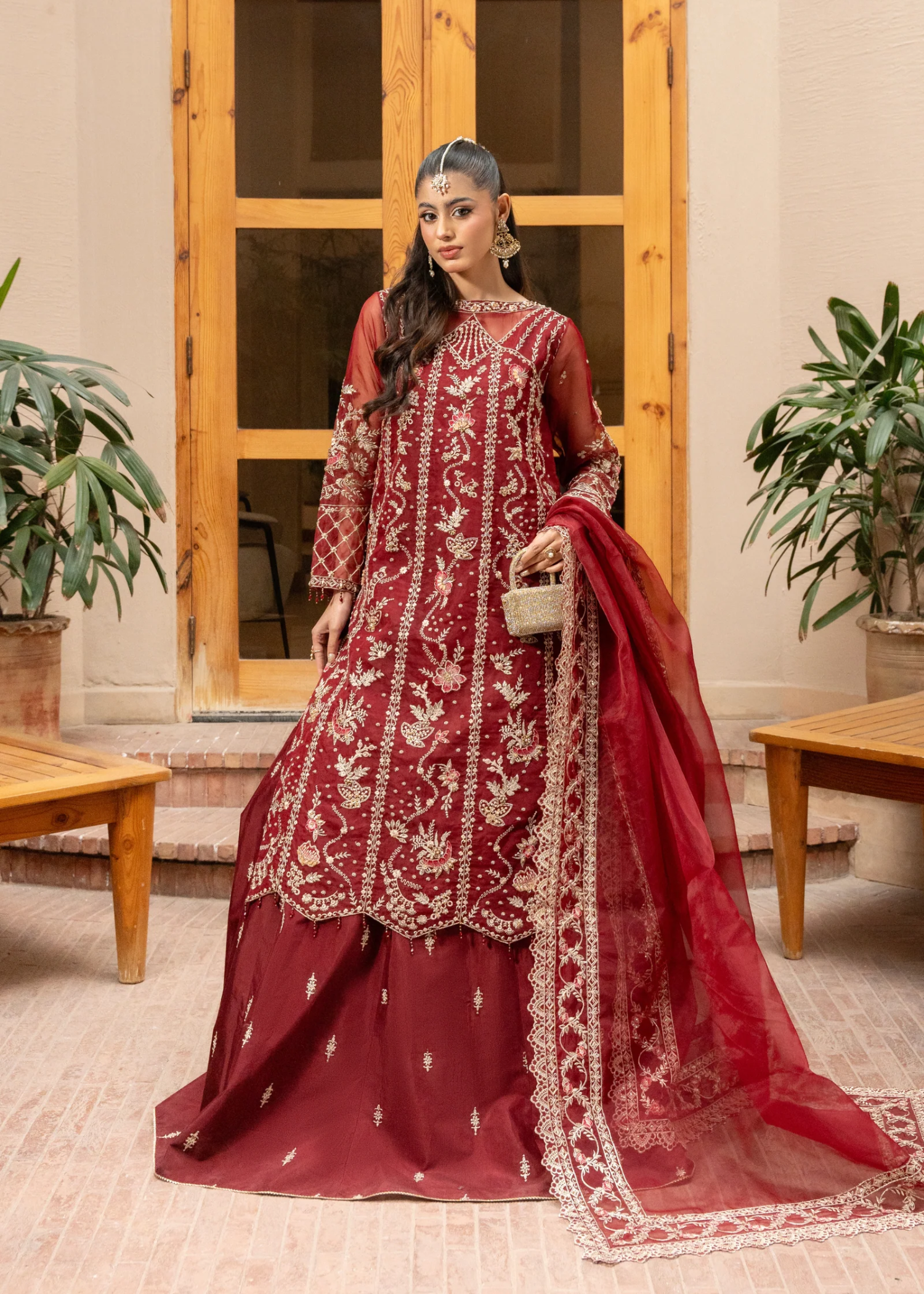 silk Unstitched in Blood red