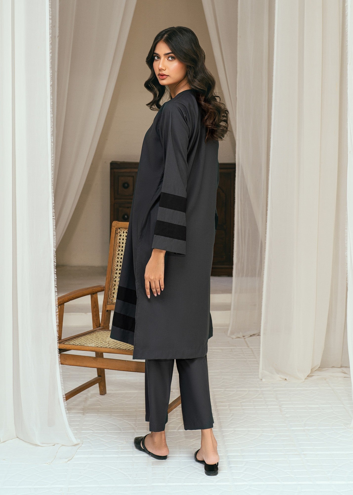 wash & wear Co Ord Sets in Dark grey