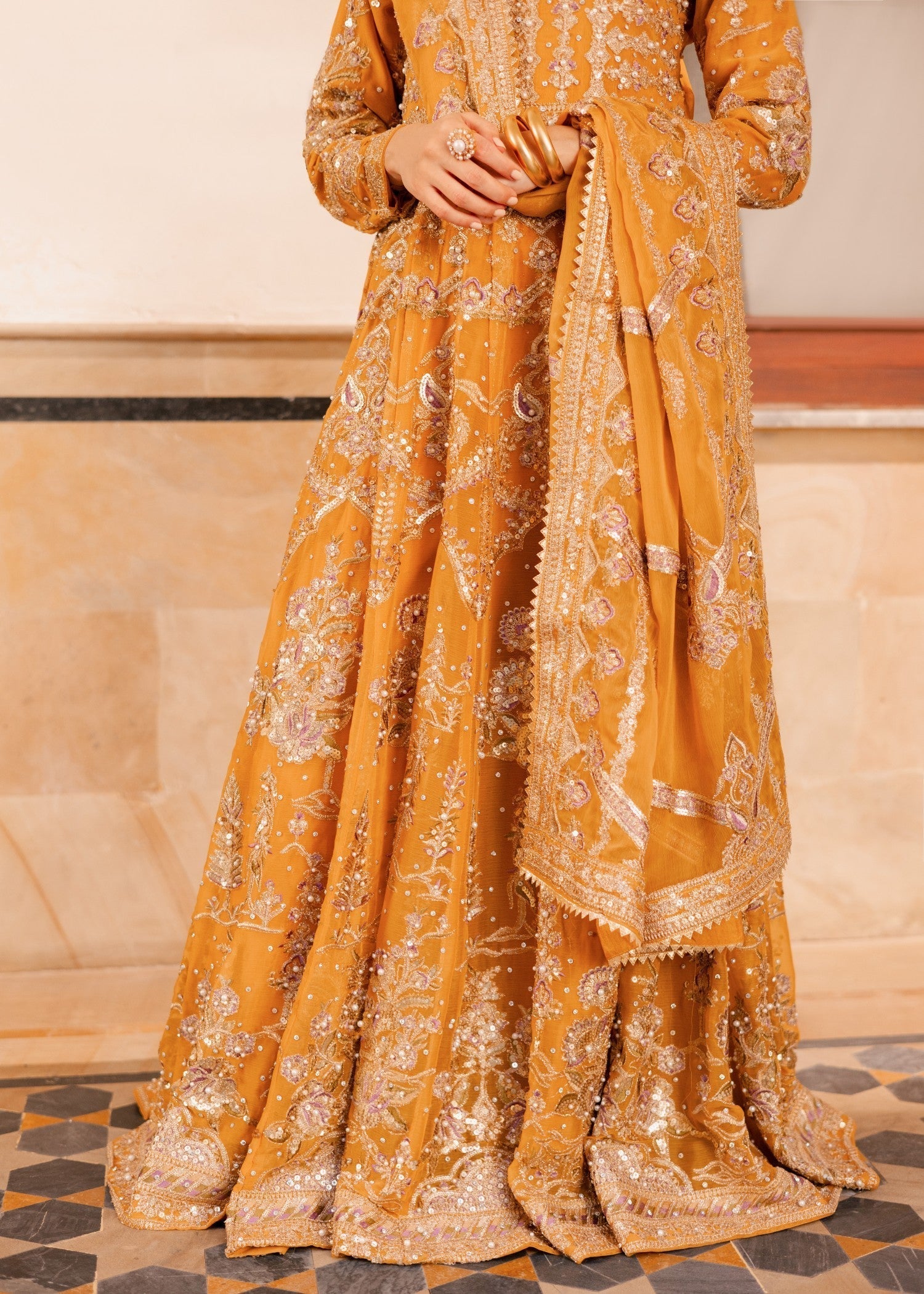 chiffon Maxi in Mustard
