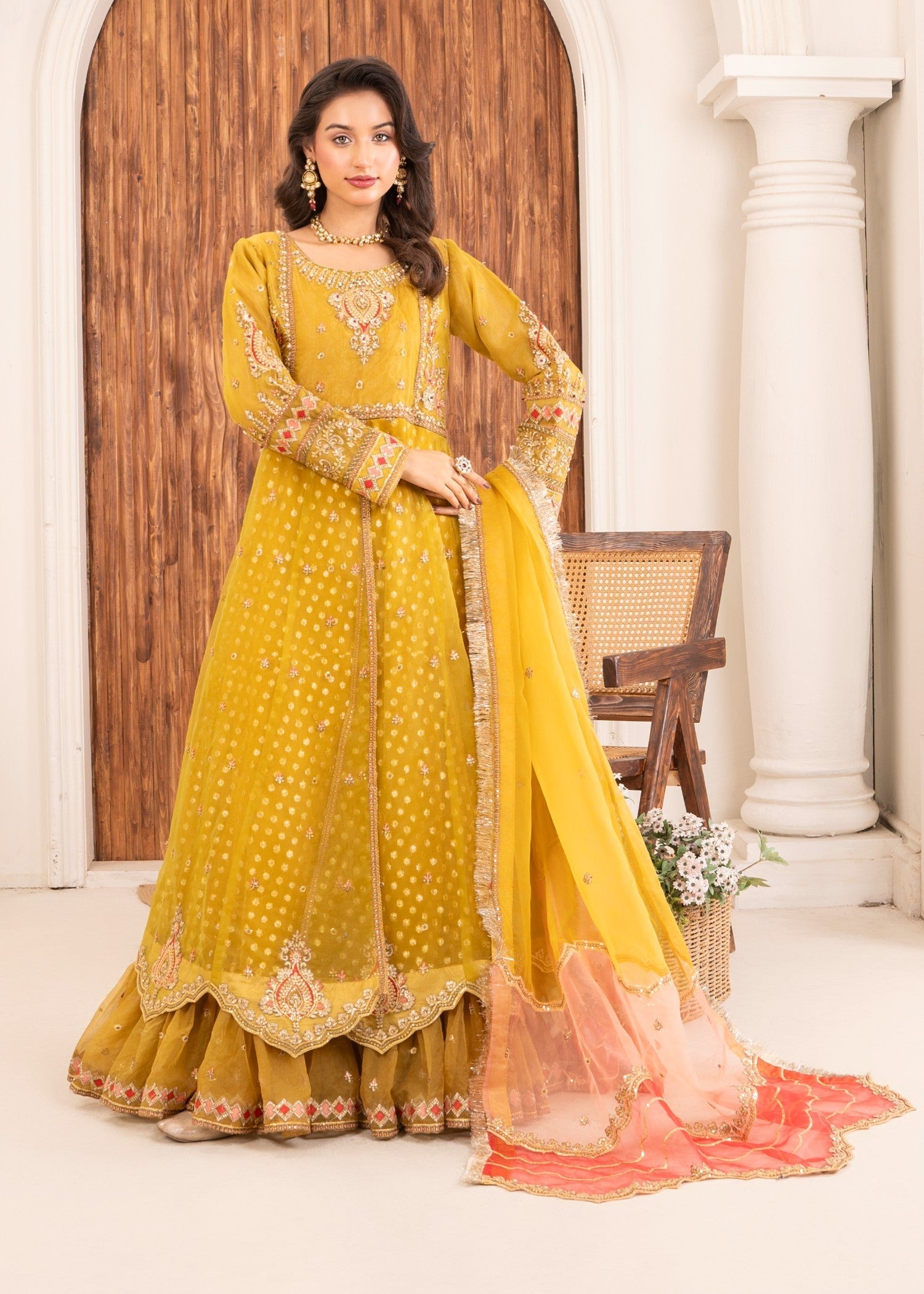 organza Maxi in Mustard