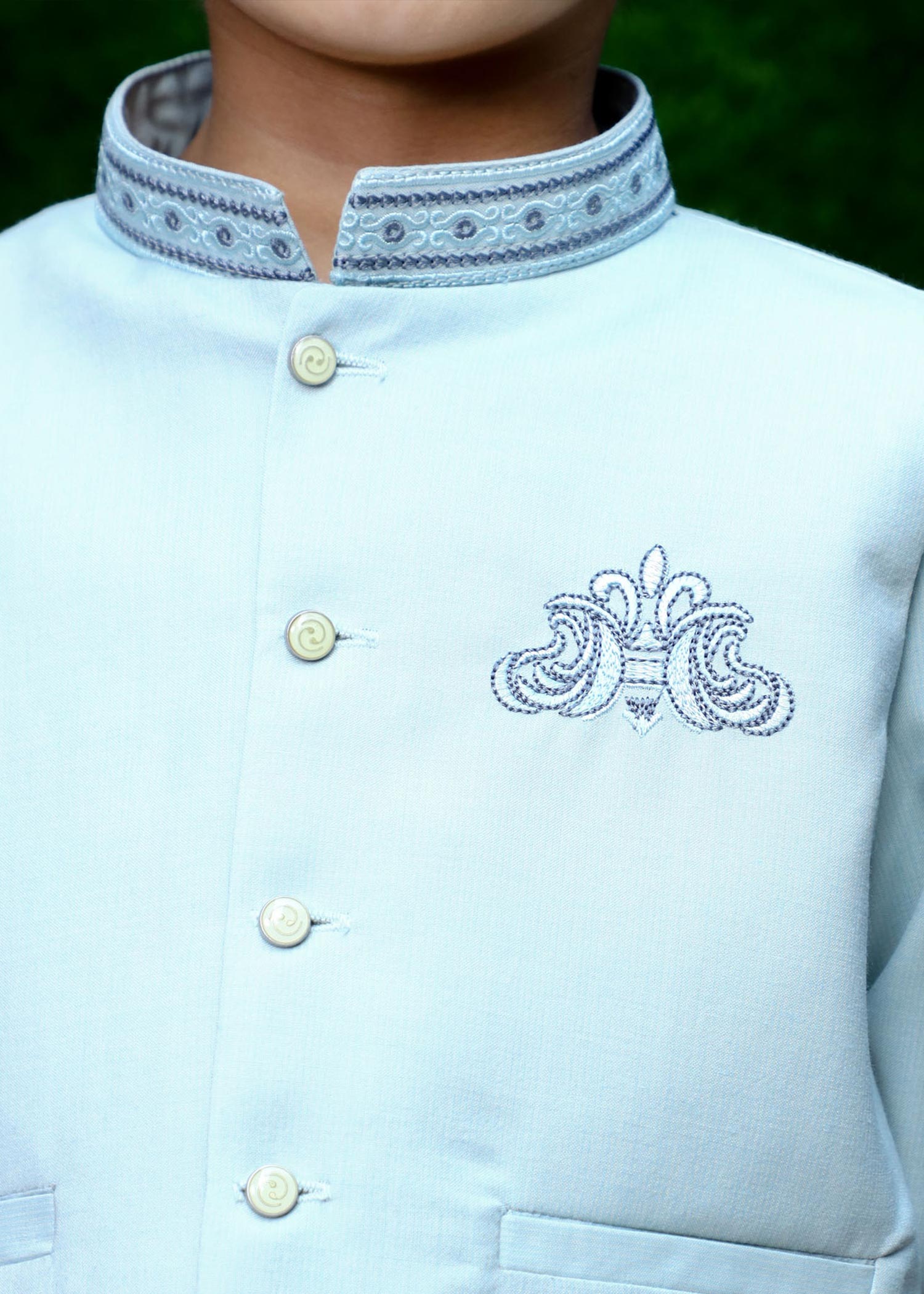 wash & wear Waistcoat in Light blue
