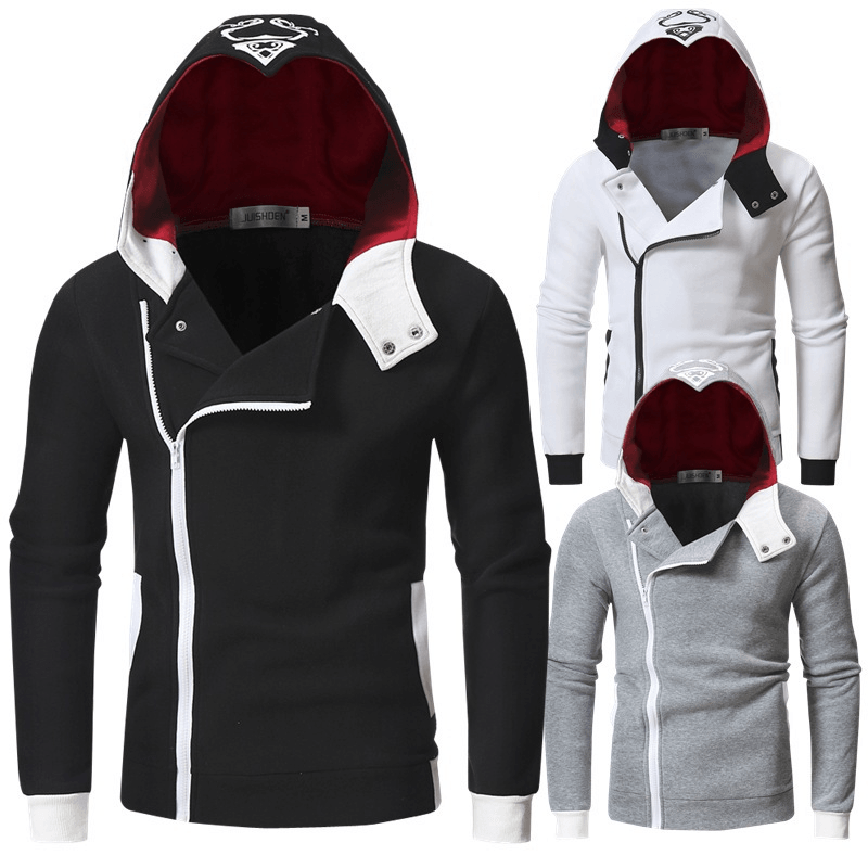Men'S Color Block plus Velvet Casual Jacket