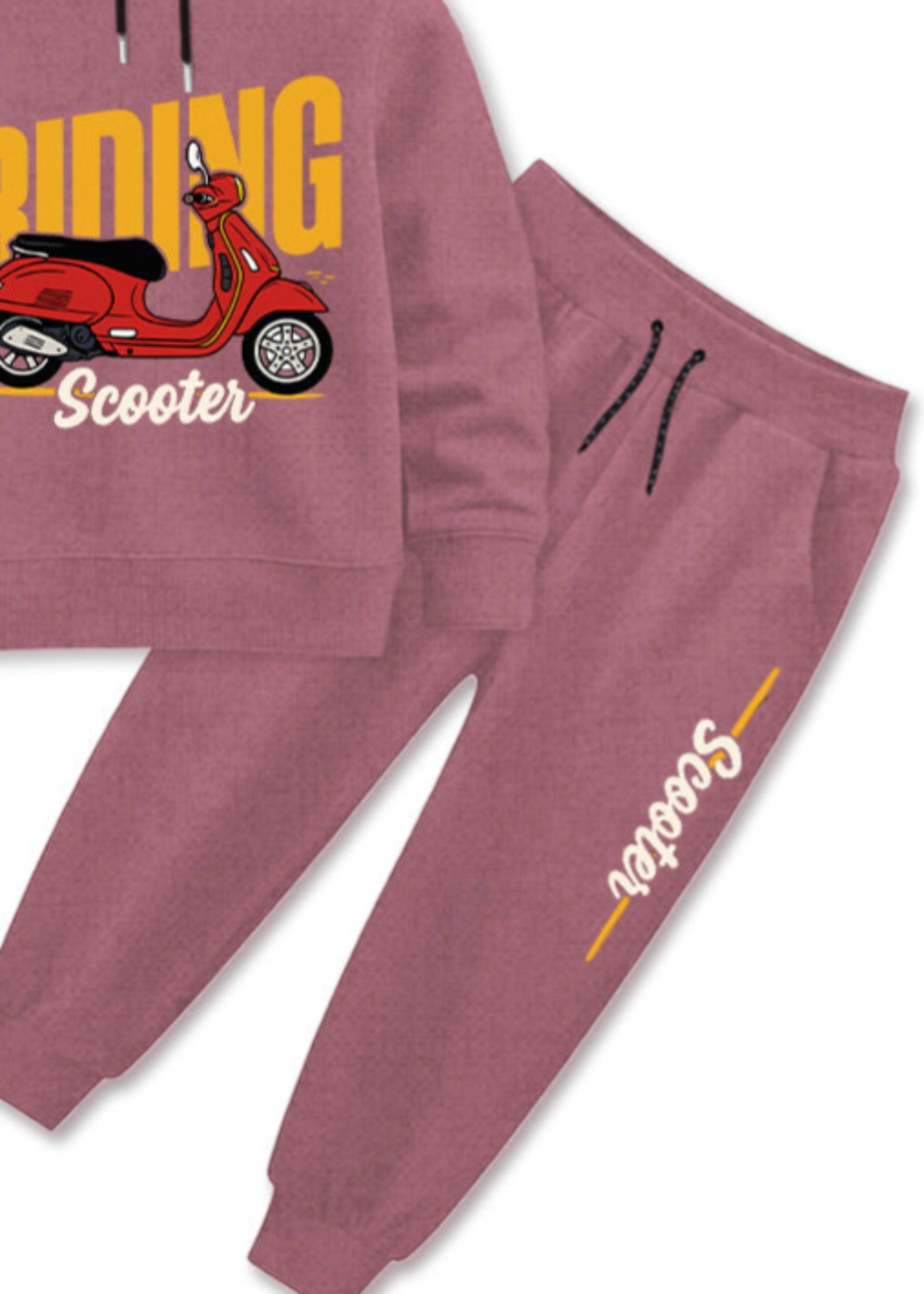 fleece Tracksuit in Mauve pink