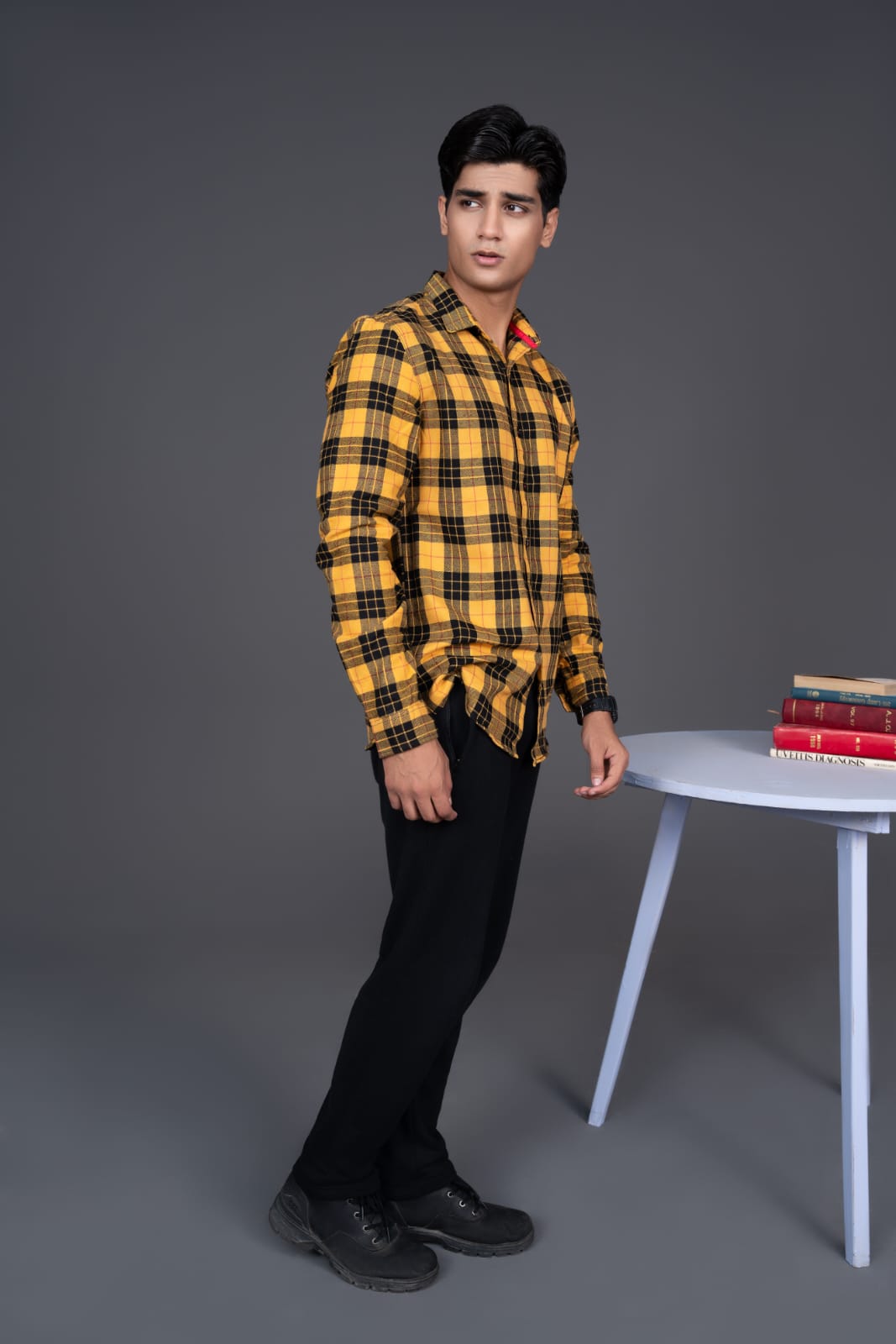fleece Casual Shirt in Yellow