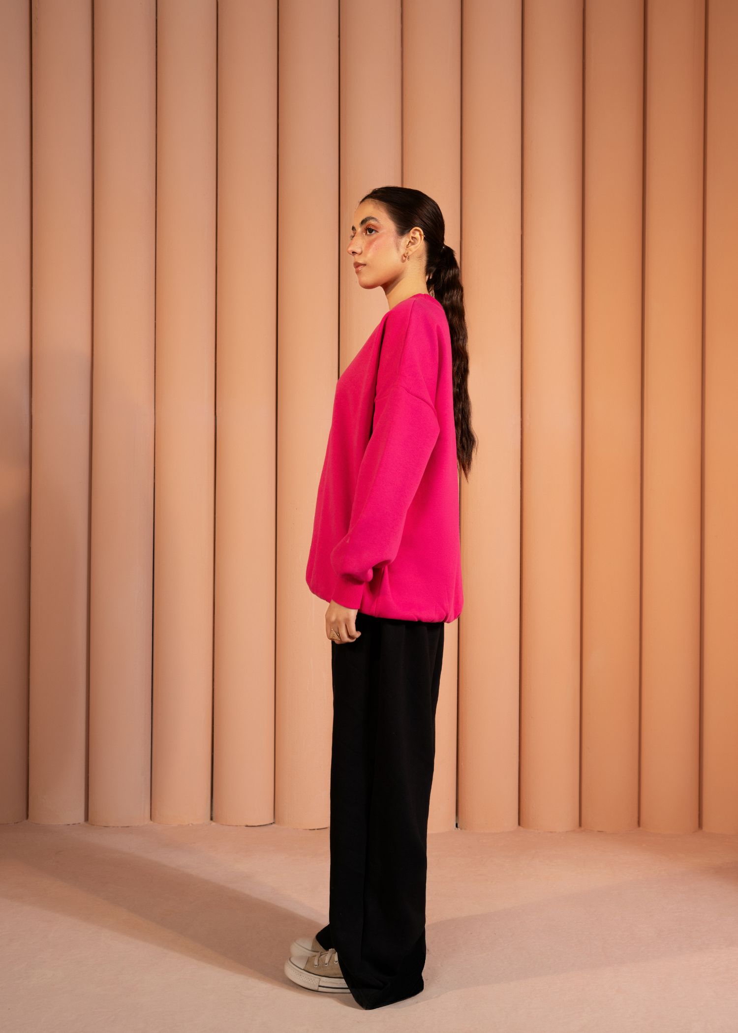 fleece Sweatshirt in Pink