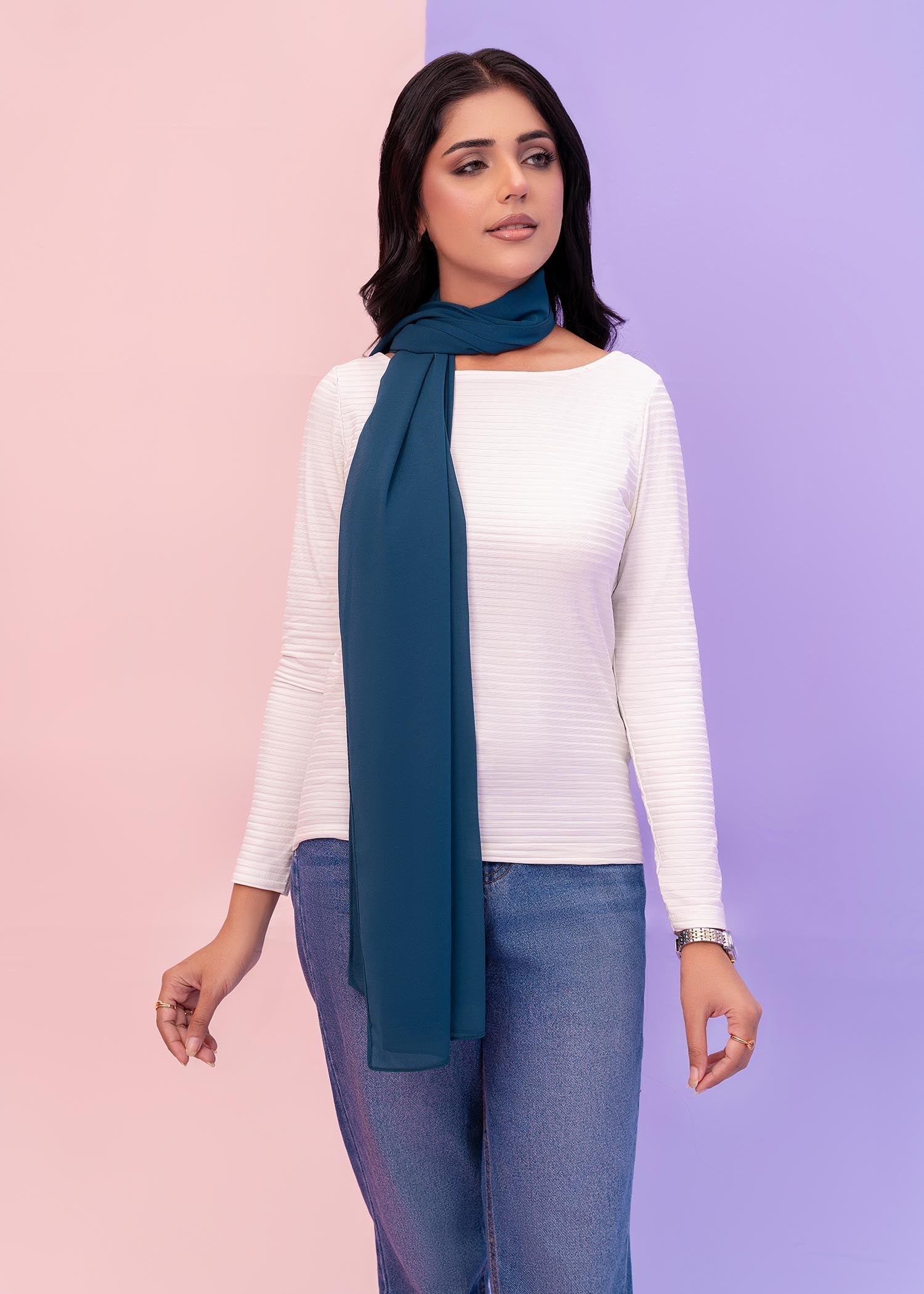 chiffon Hijab in Teal