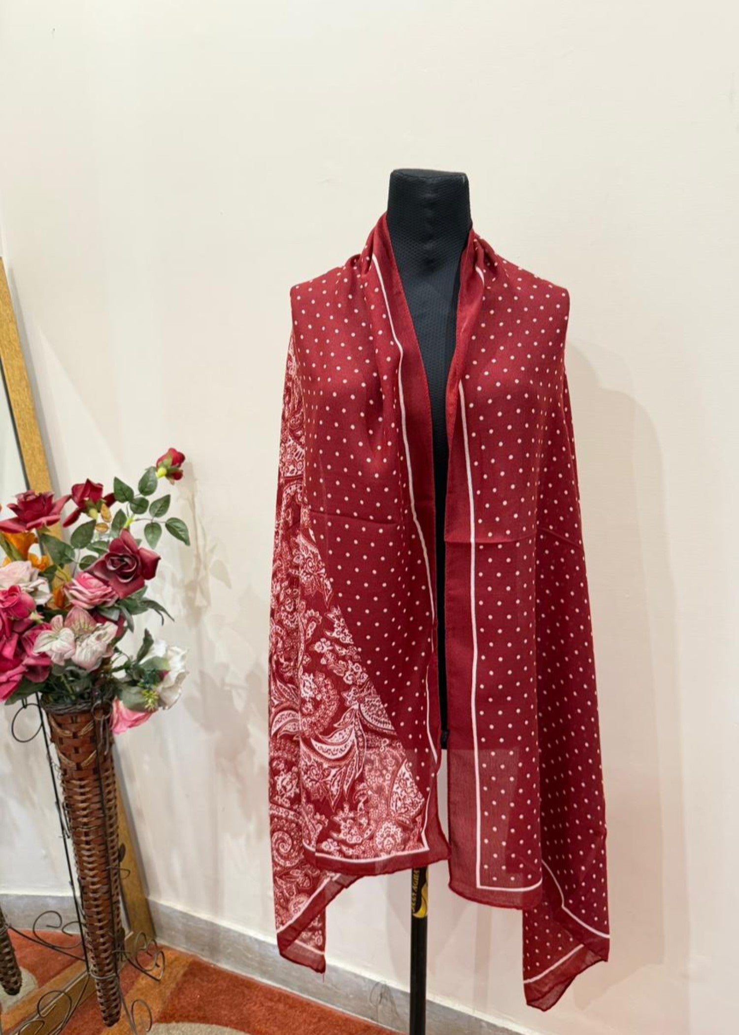 viscose Hijab in Crimson