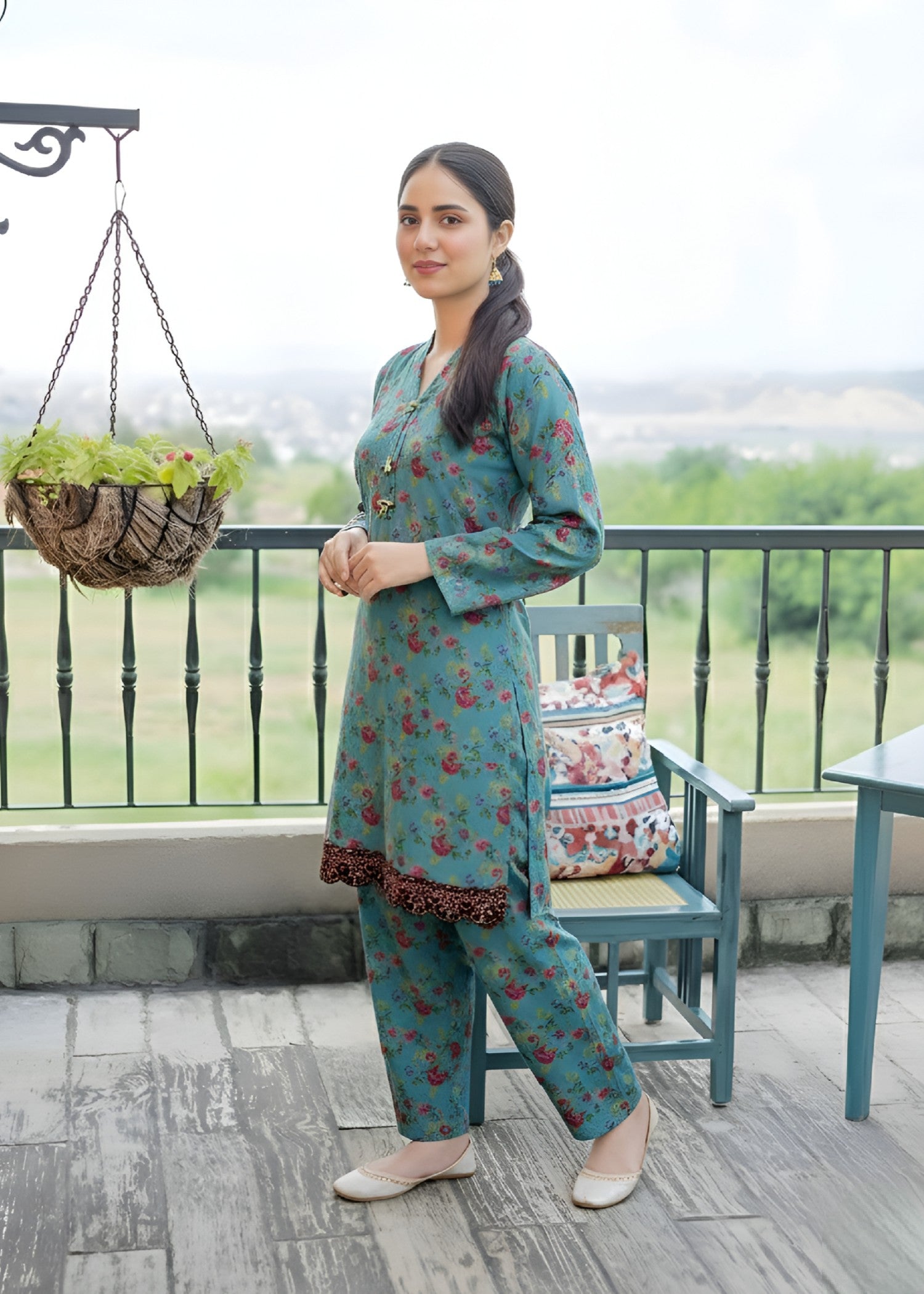 cambric Co Ord Sets in Teal