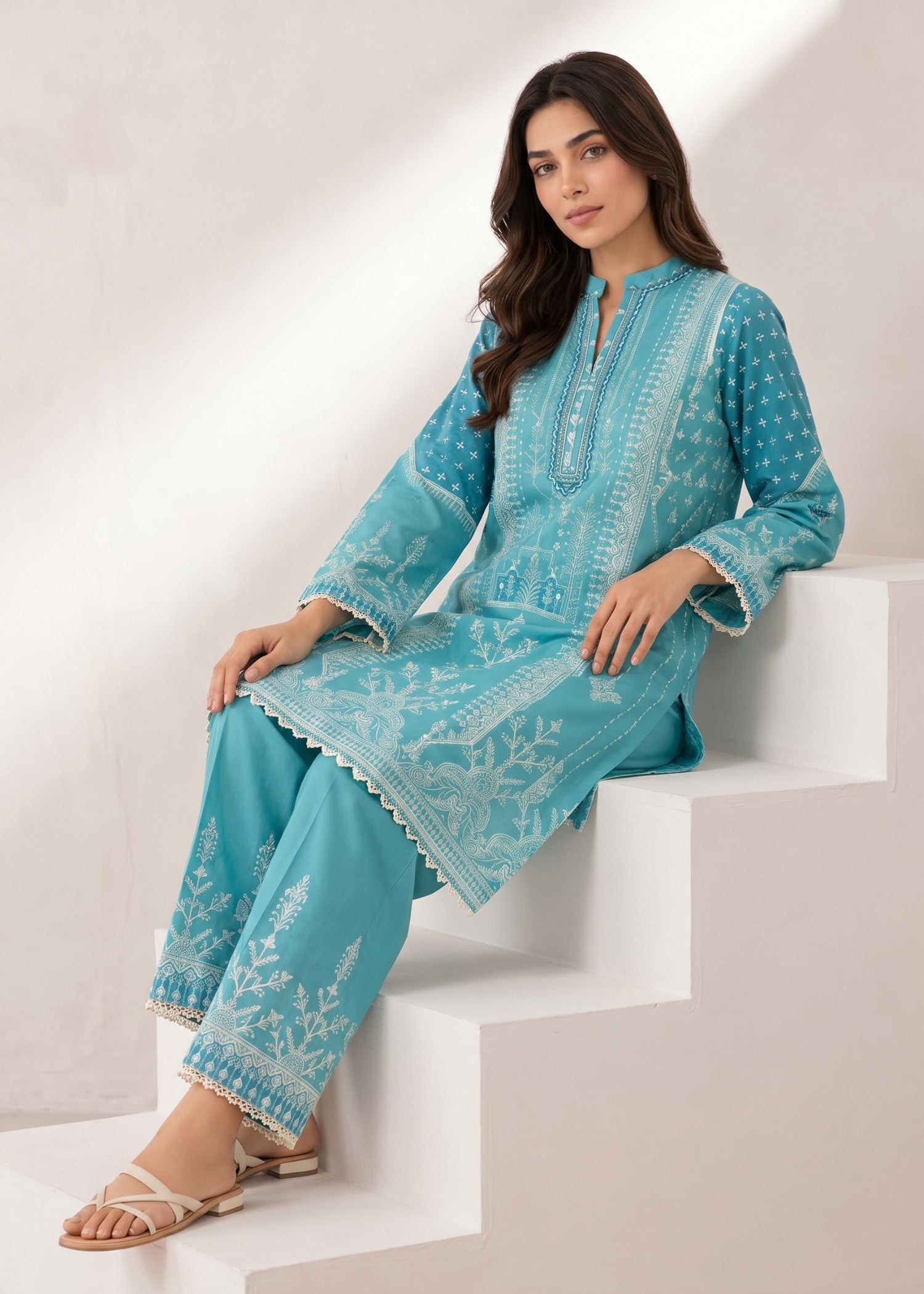 cambric Unstitched in Aquamarine
