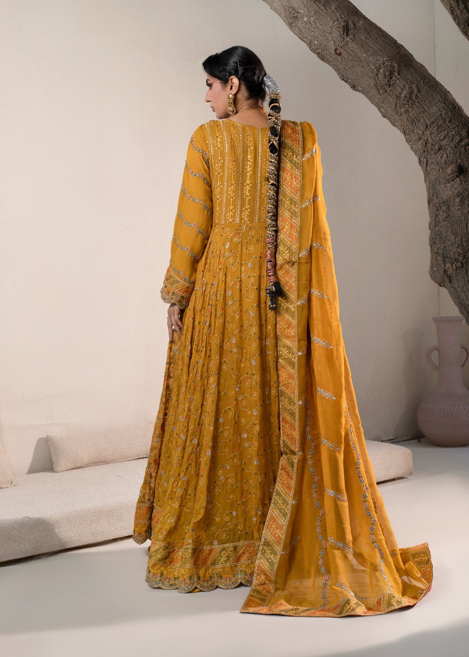 chiffon Maxi in Mari gold