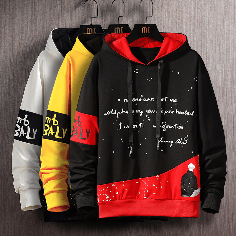 Loose Hooded Long Sleeve Sweater Men'S Dress Men'S Coat