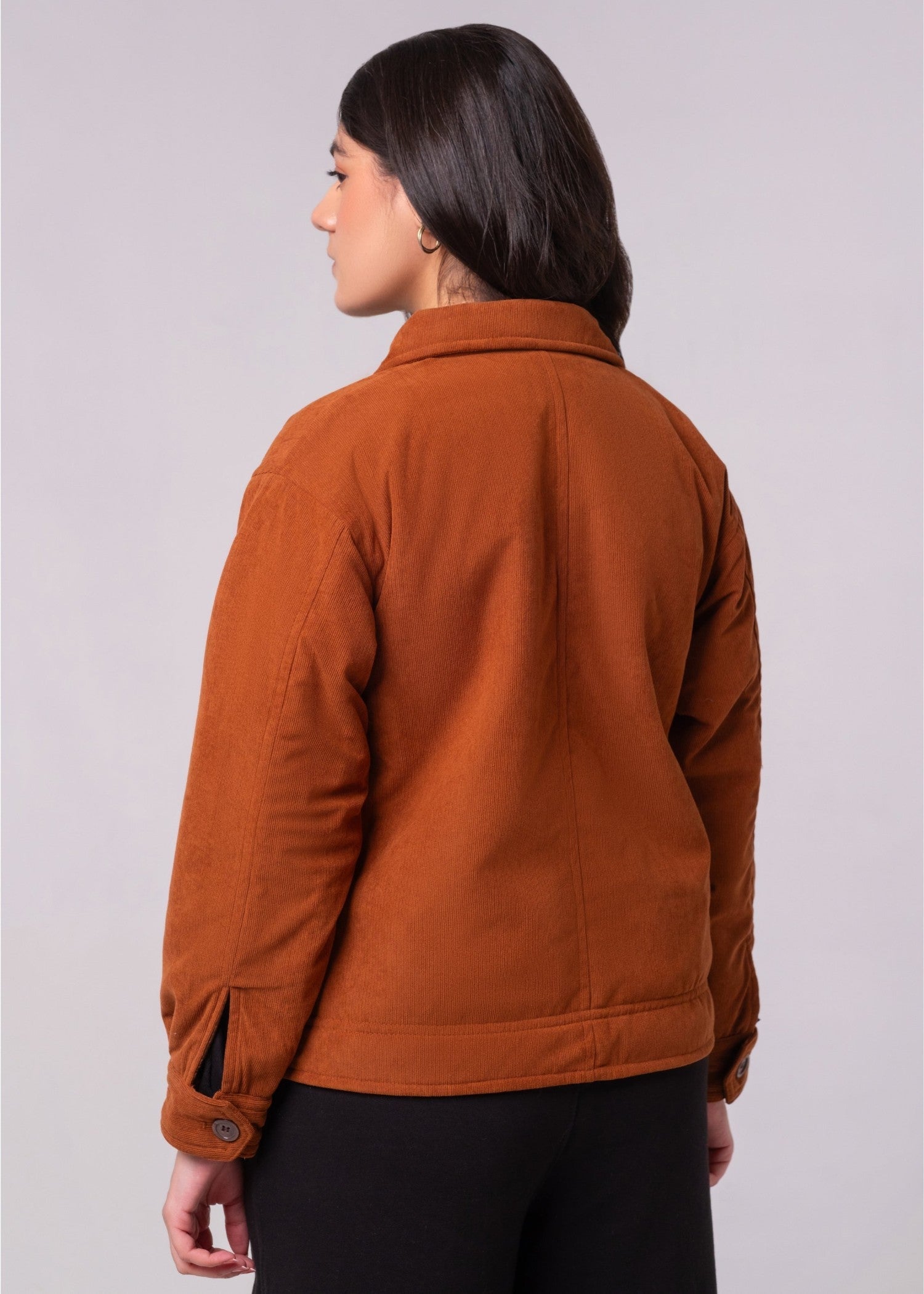 corduroy Jacket in Rust orange