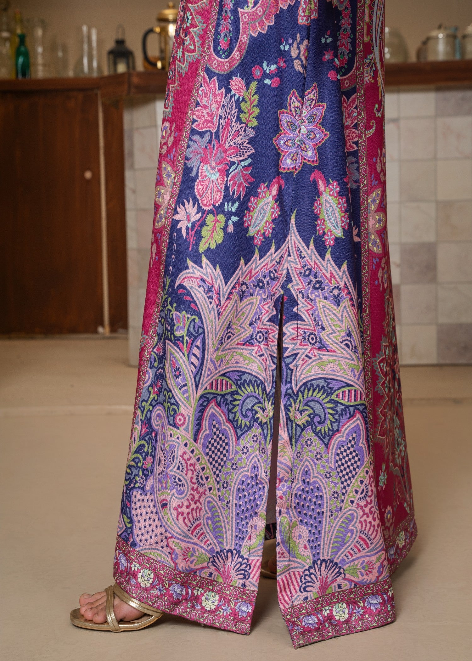 pashmina Kaftan in Multi