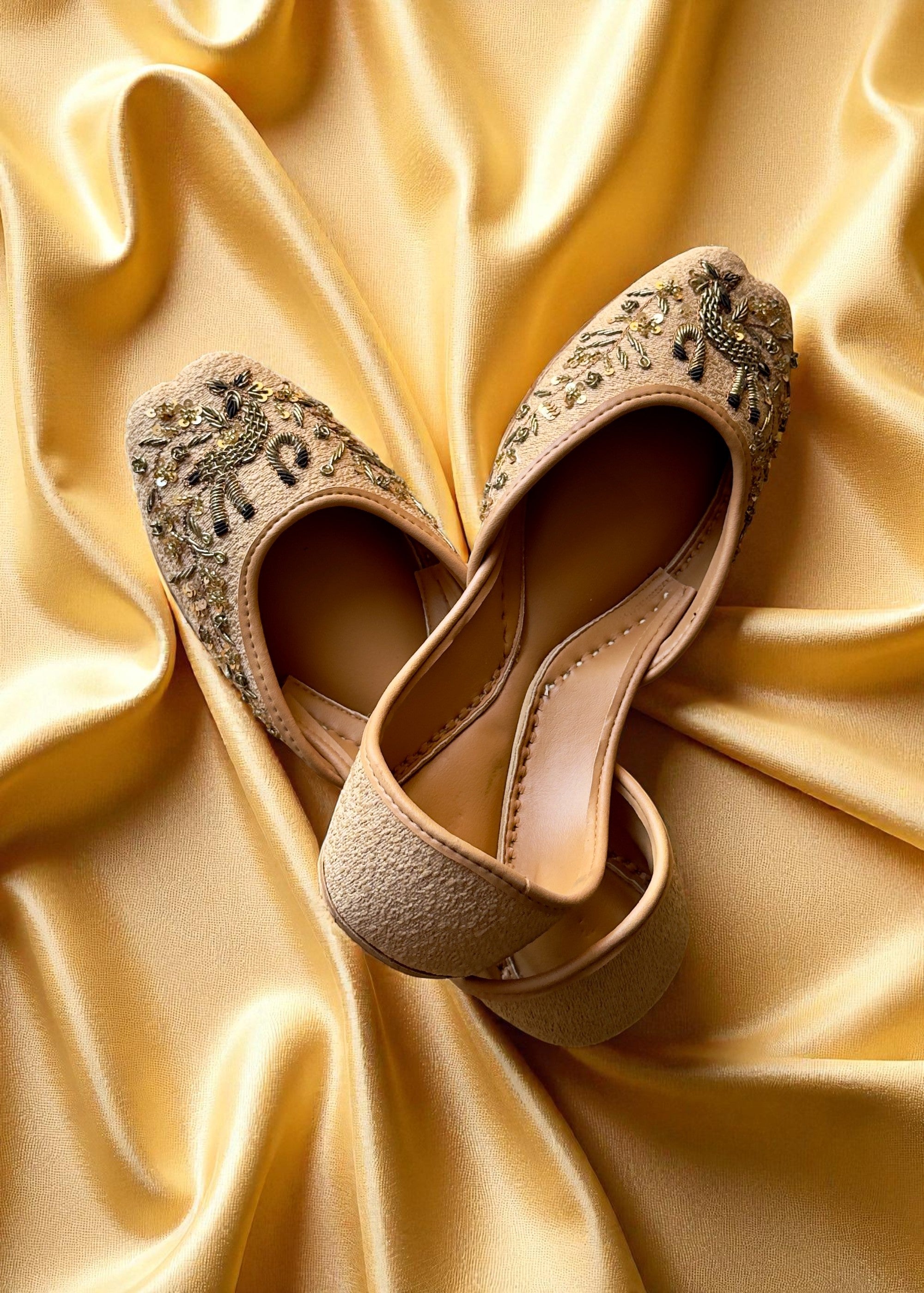 Khussa in Beige by - High Quality Women Khussa ZUA4450