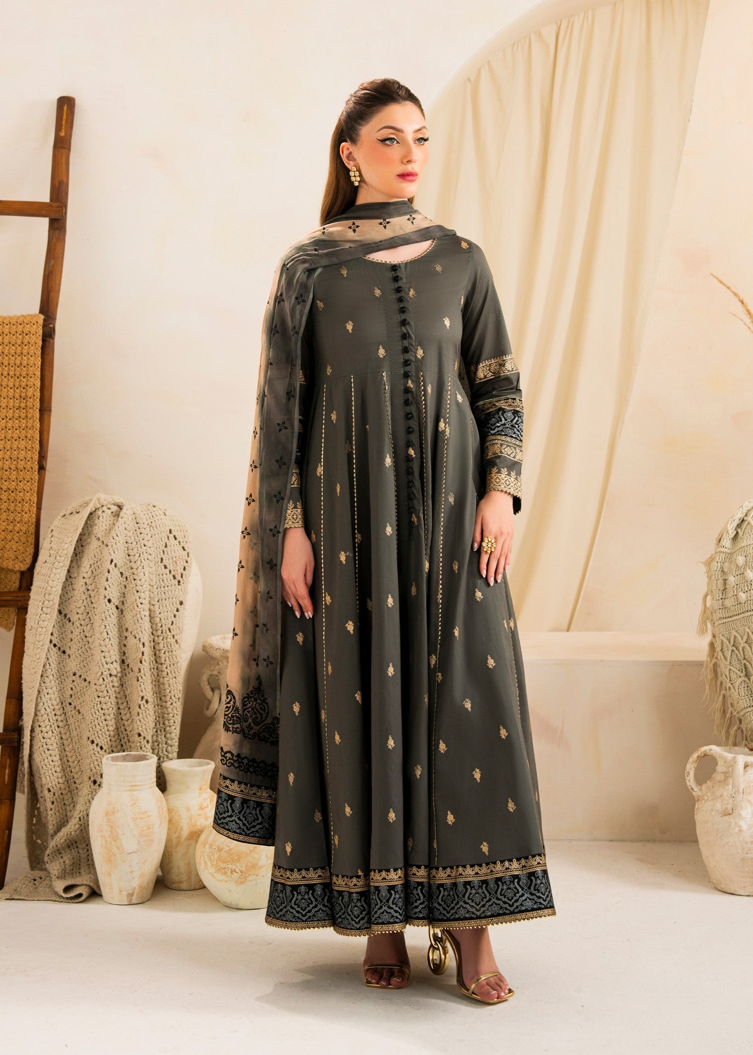 cotton Maxi in Graphite