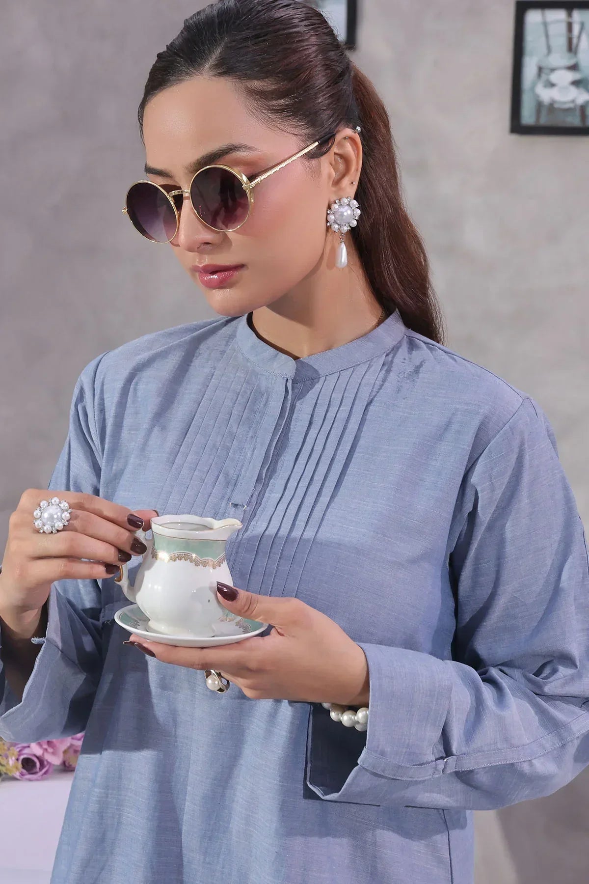 cotton Co Ord Sets in Blue