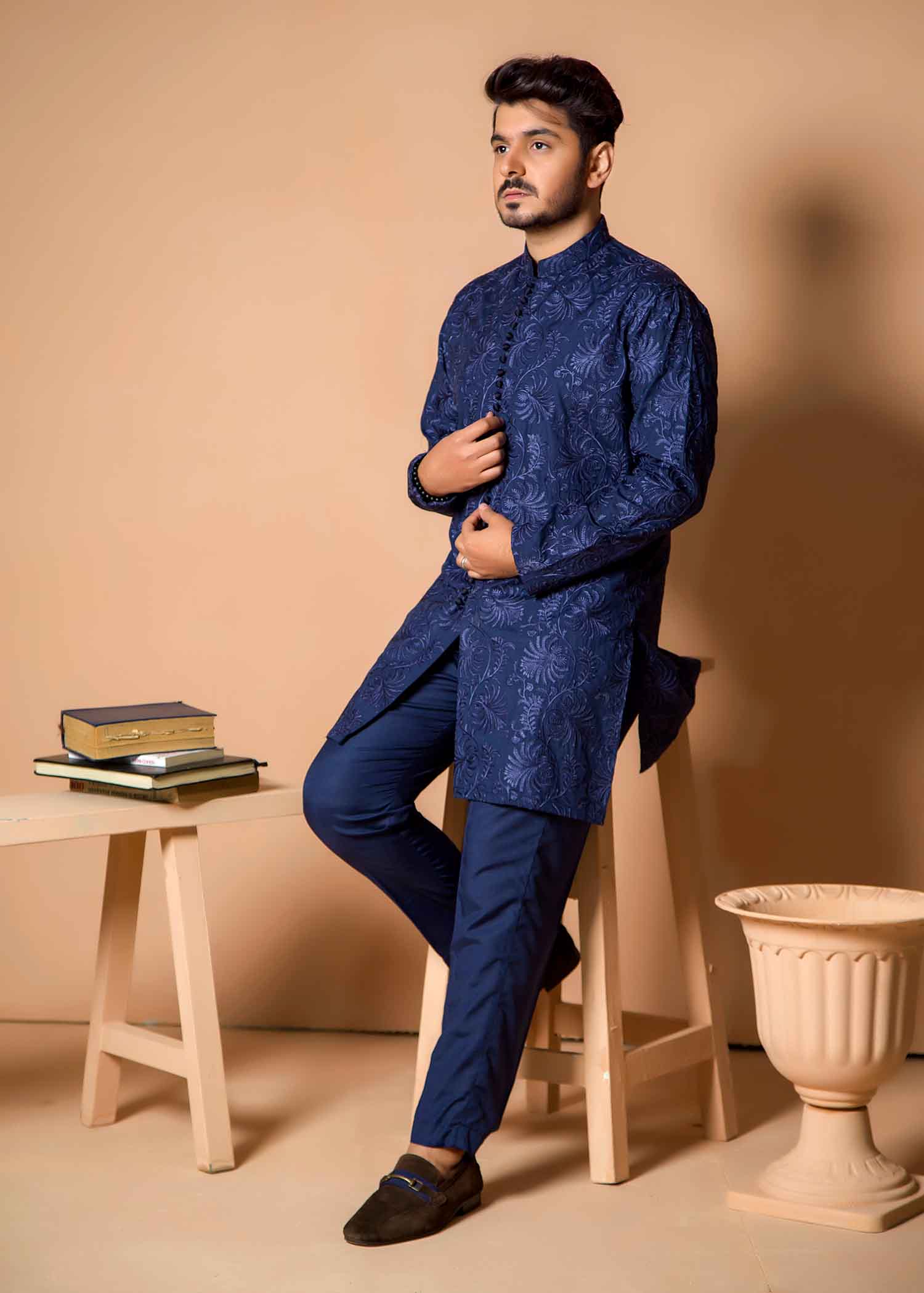 wash & wear Kurta Set in Blue