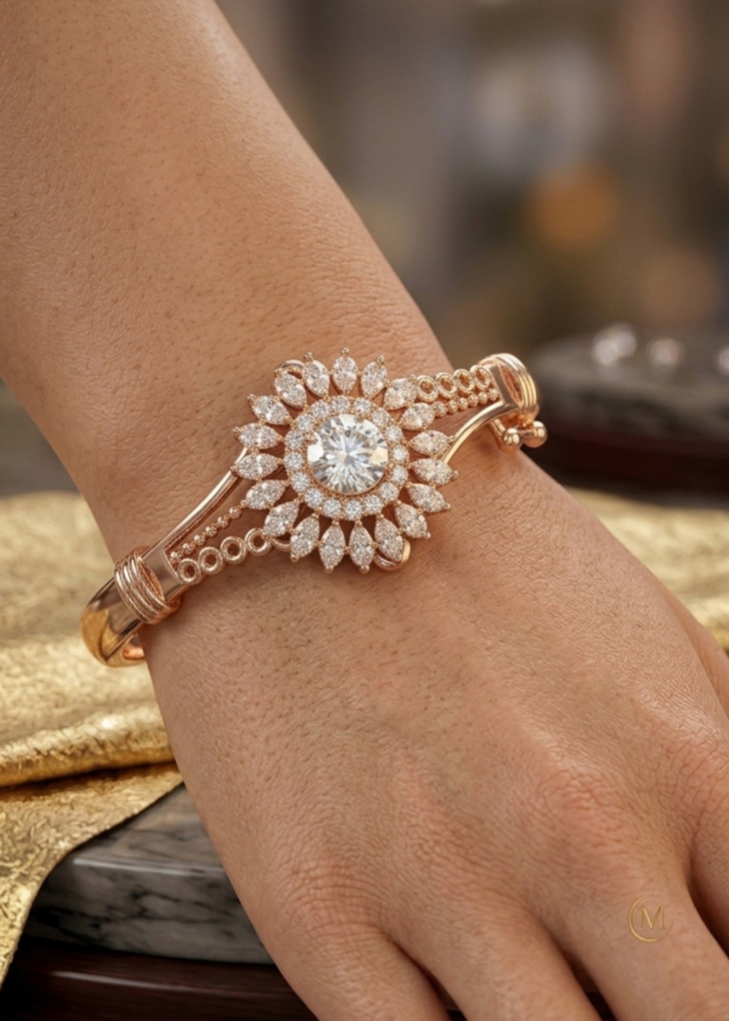 Bracelet in Gold Color by - Trendy Women Bracelet XTL9657