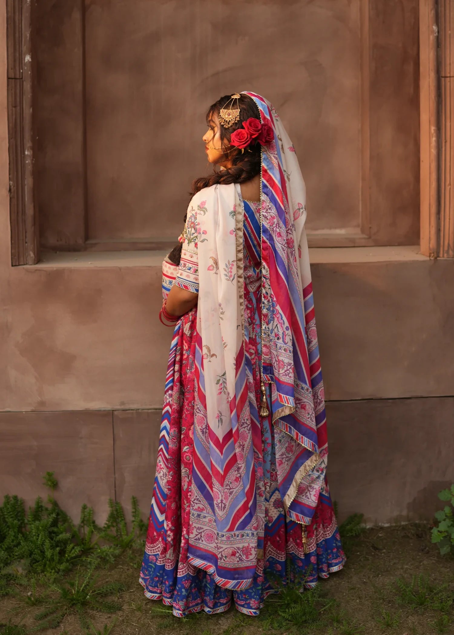raw silk Unstitched in Multi