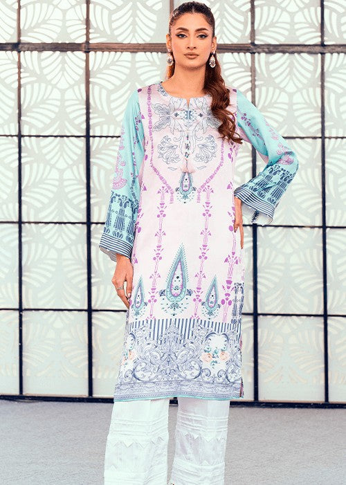 silk Kurti in Lilac