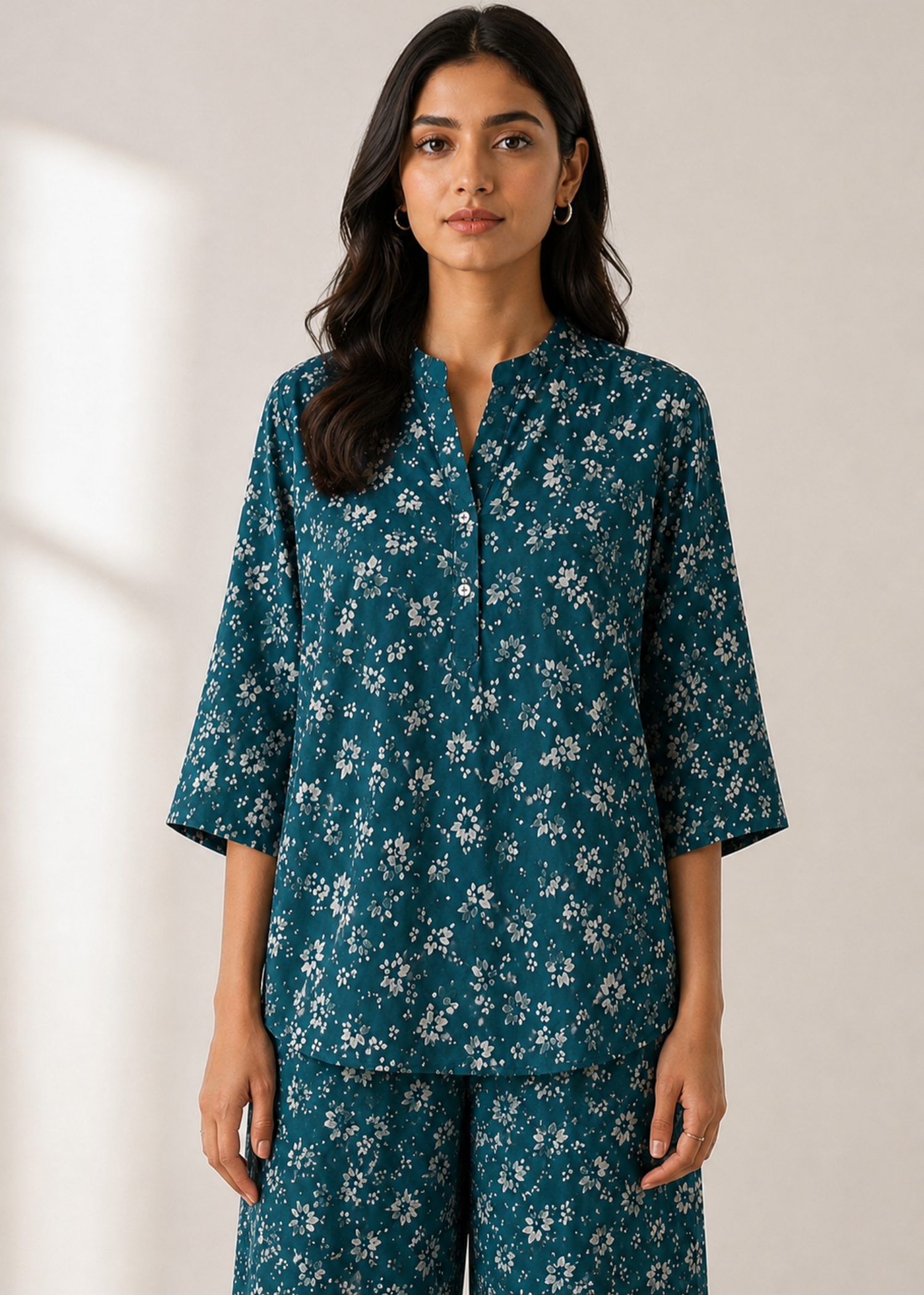 linen Tunic in Teal