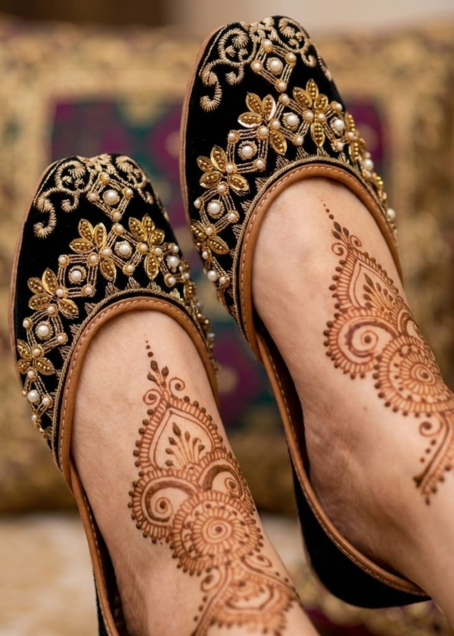 Khussa in Black by - High Quality Women Khussa DTQ9683