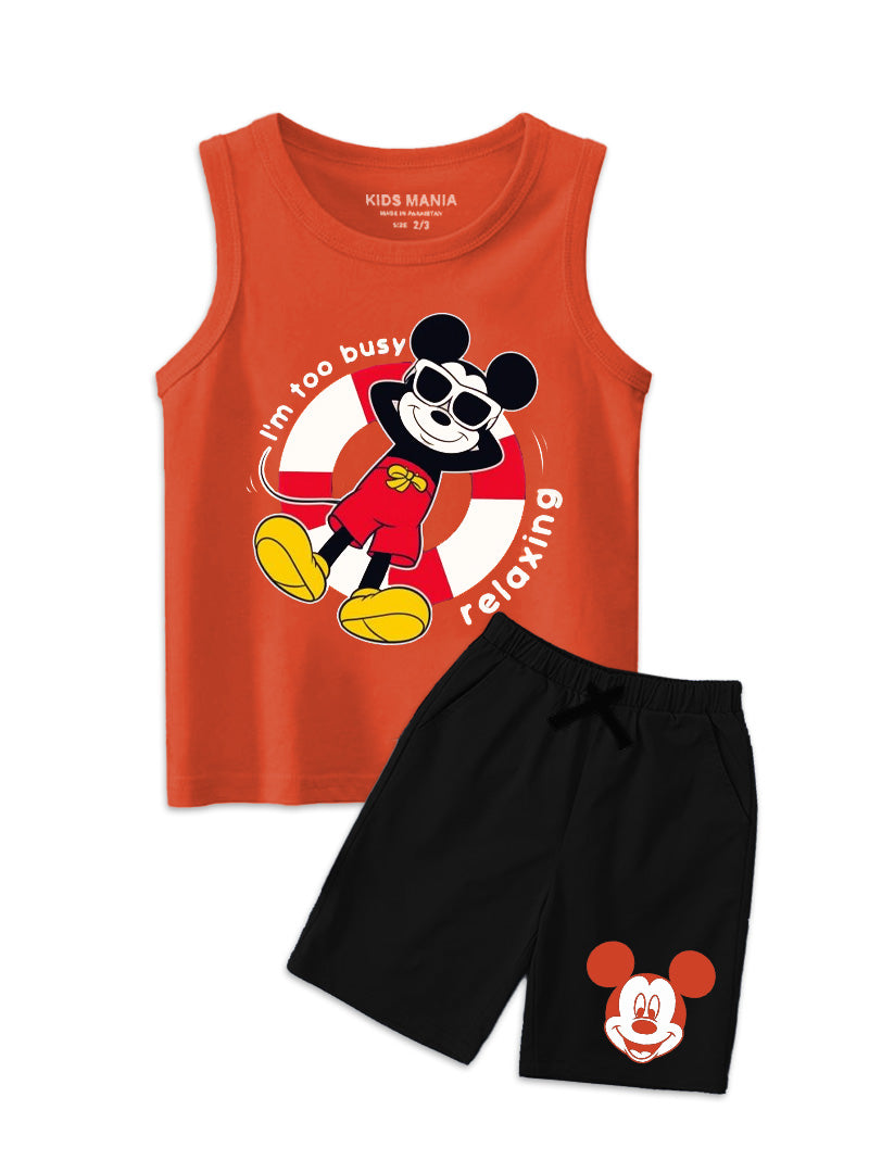 cotton Co ord Sets in Black, burnt orange