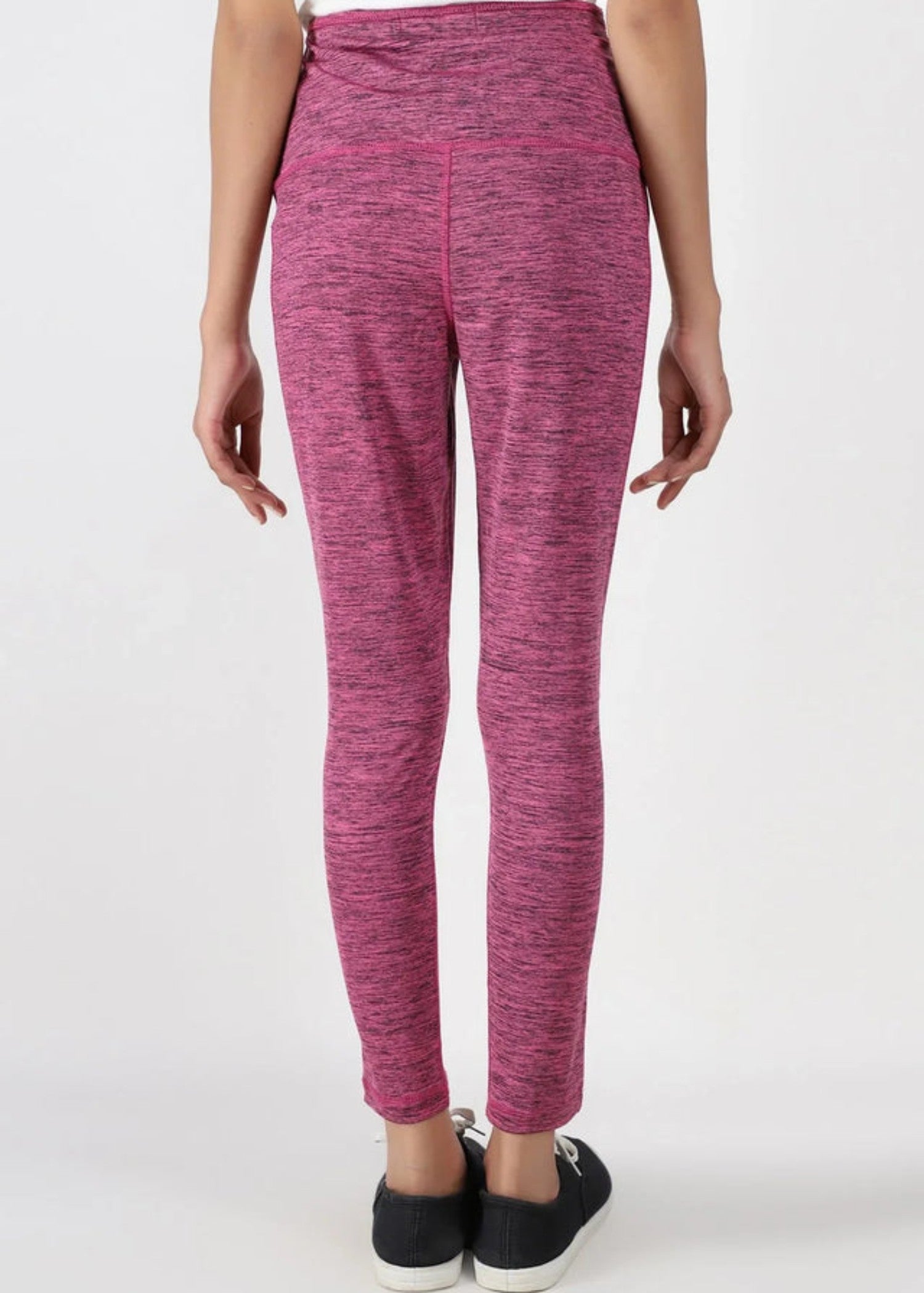 polyester Leggings in Berry red