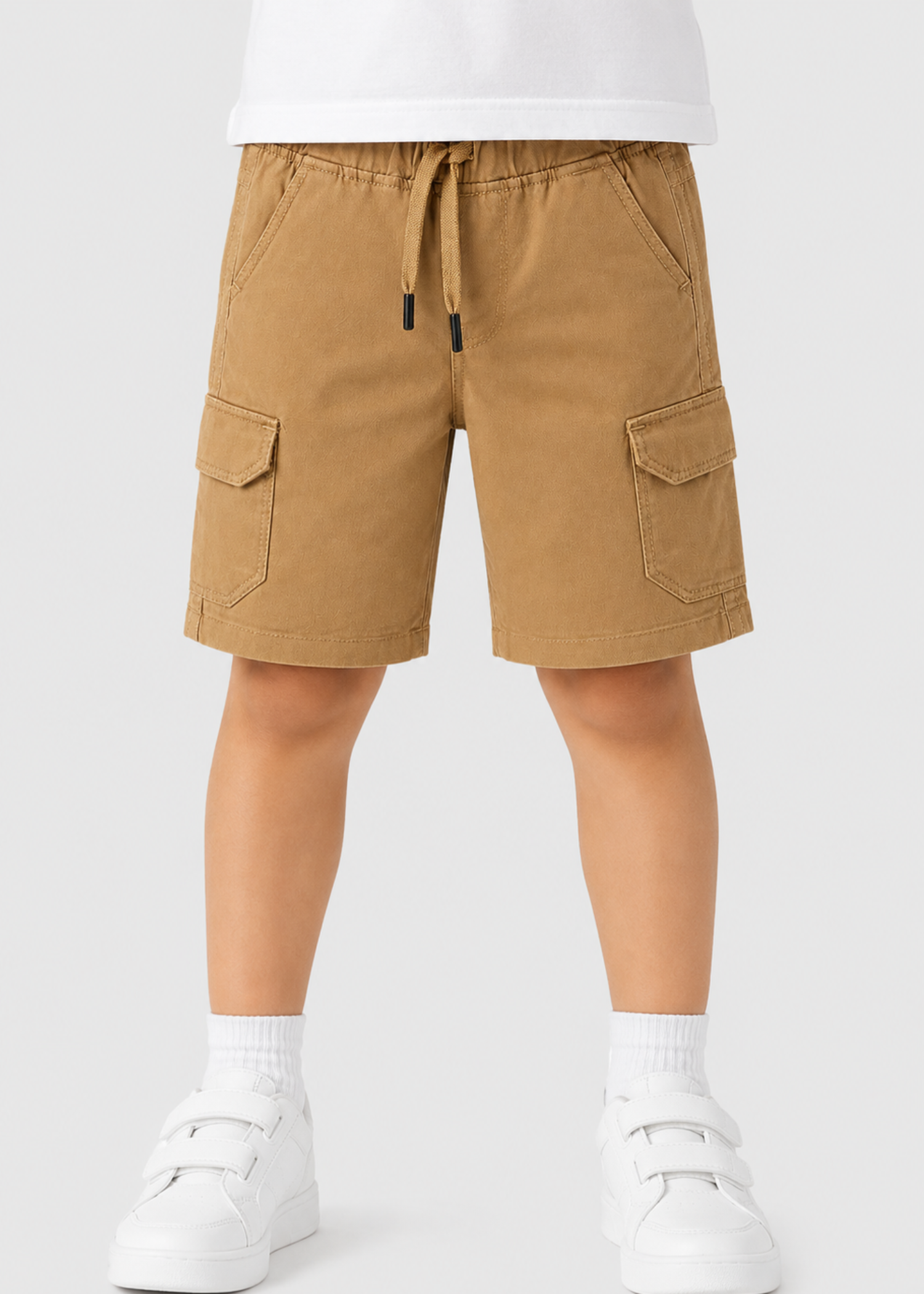 cotton Shorts in Camel brown