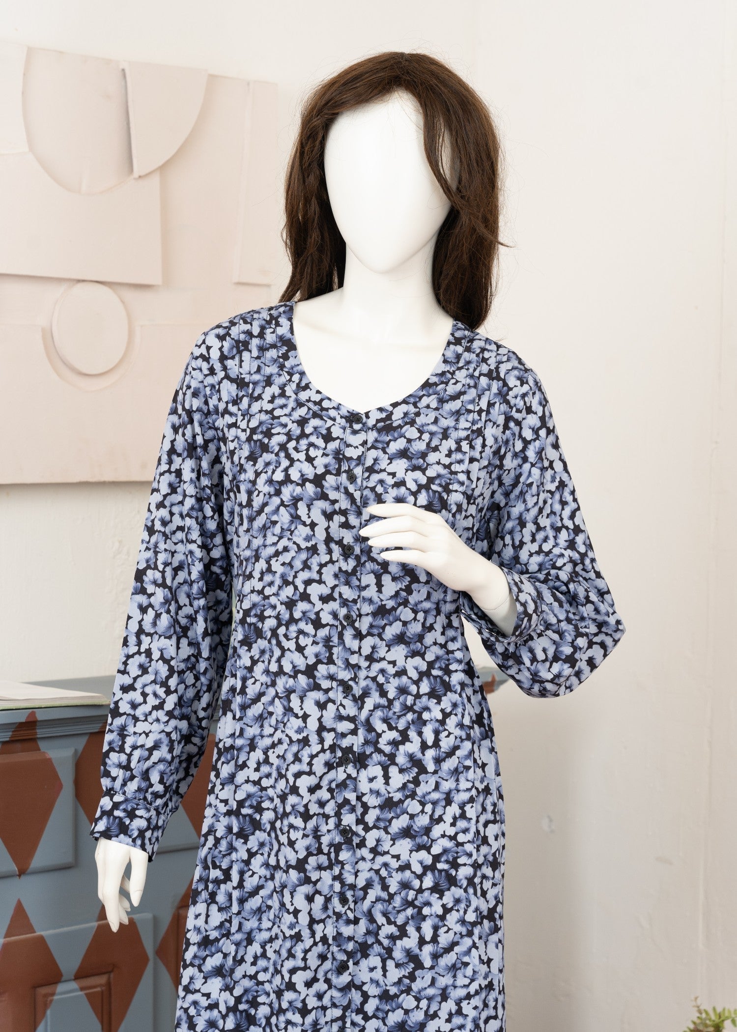 georgette Maxi in Powder blue