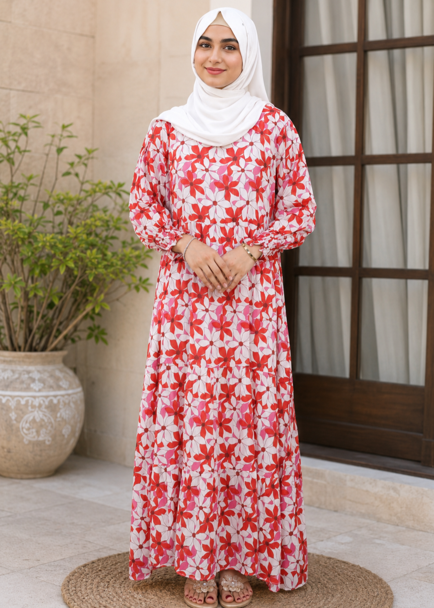 lawn Maxi in Red