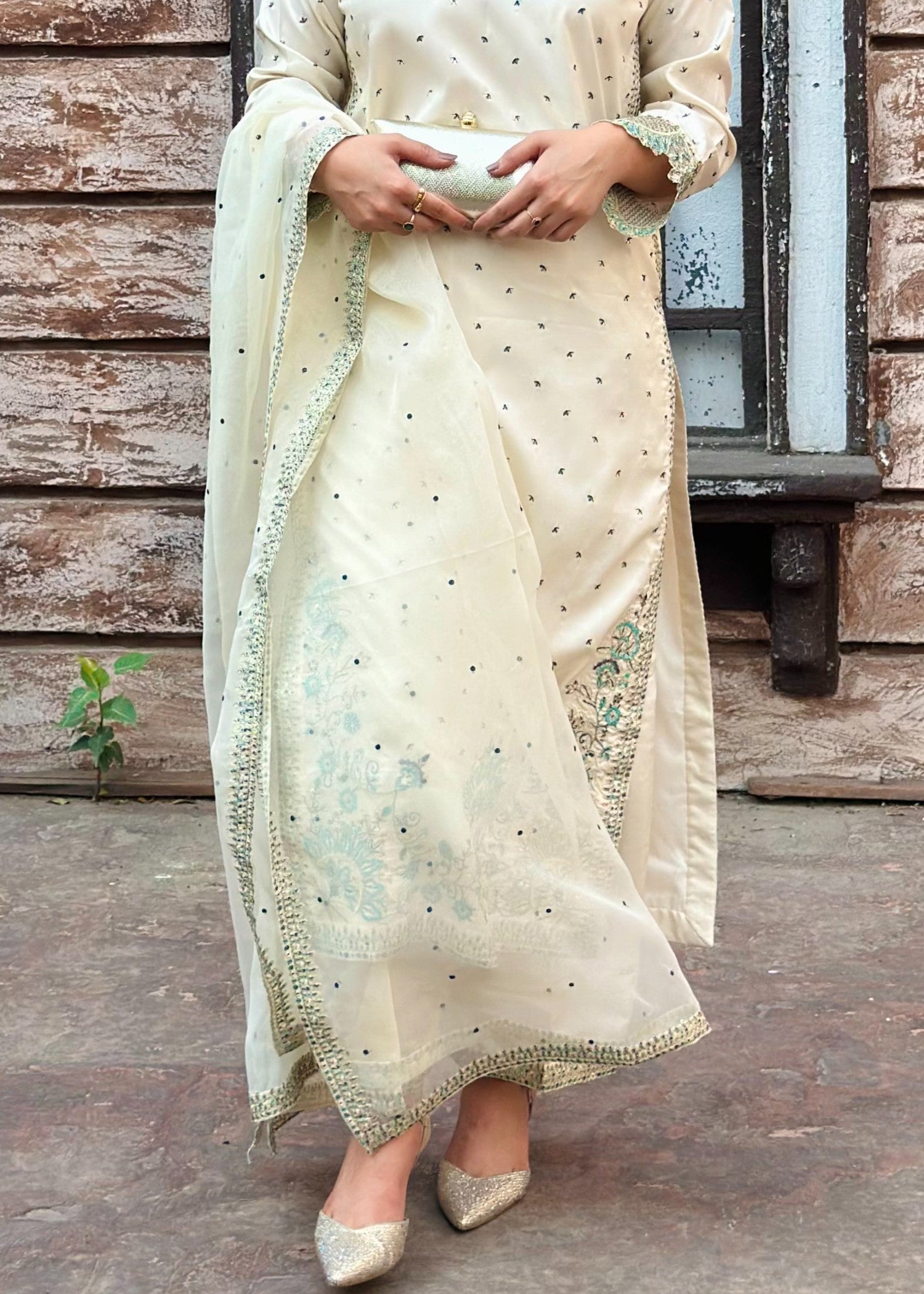 kattan silk Kurta Set in Off-white