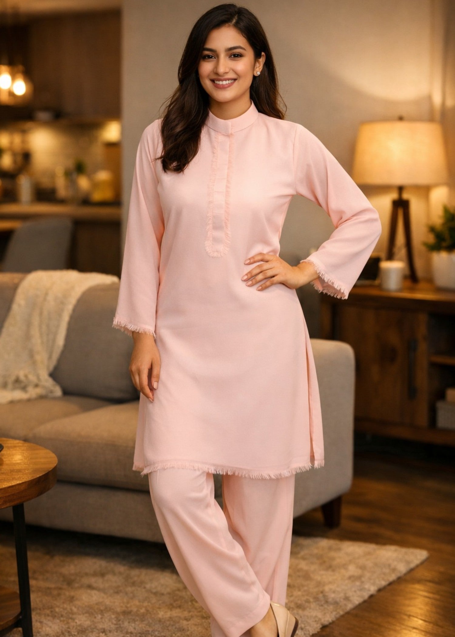 georgette Kurta Set in Light pink