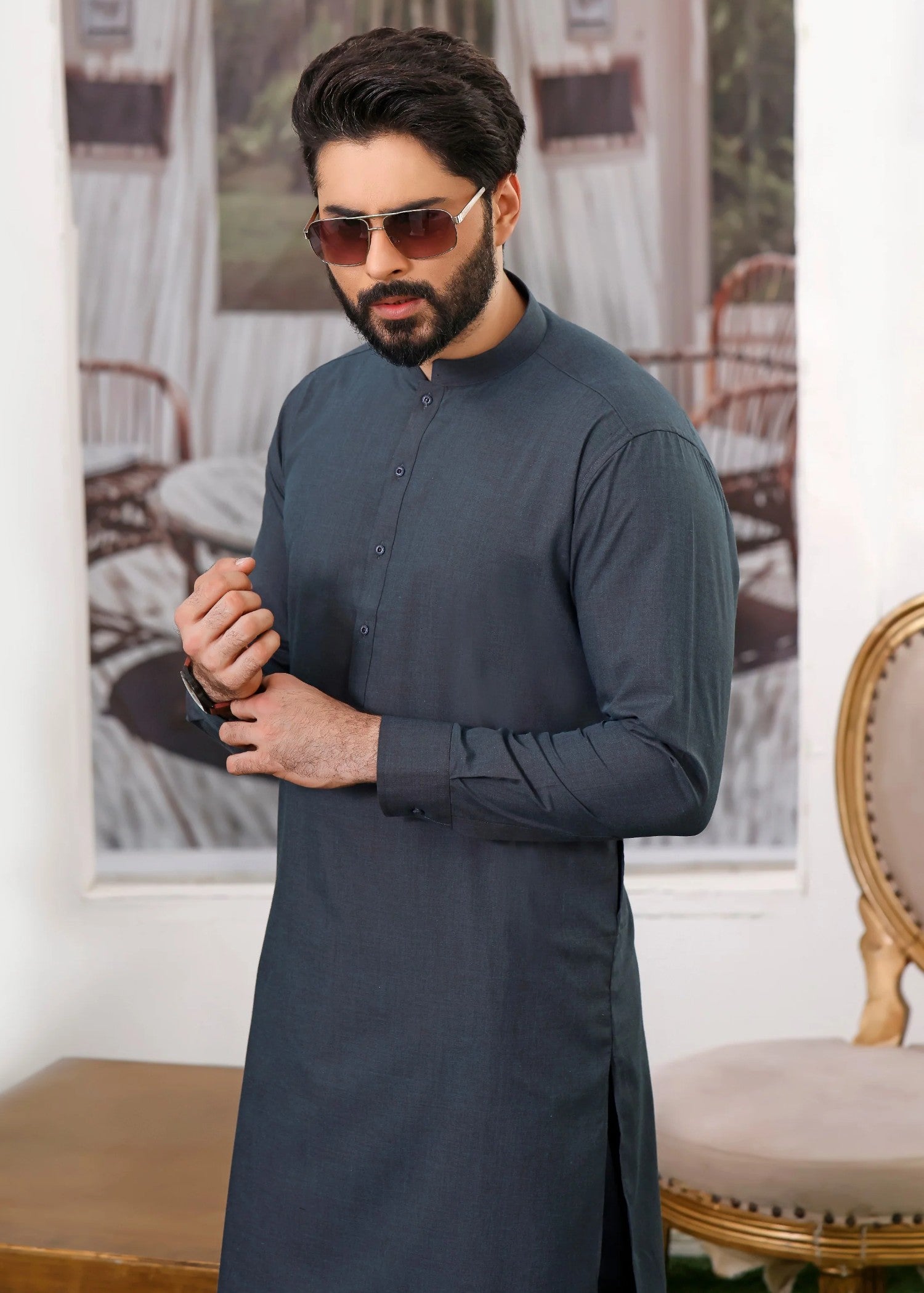wash & wear Shalwar Kameez in Turquoise