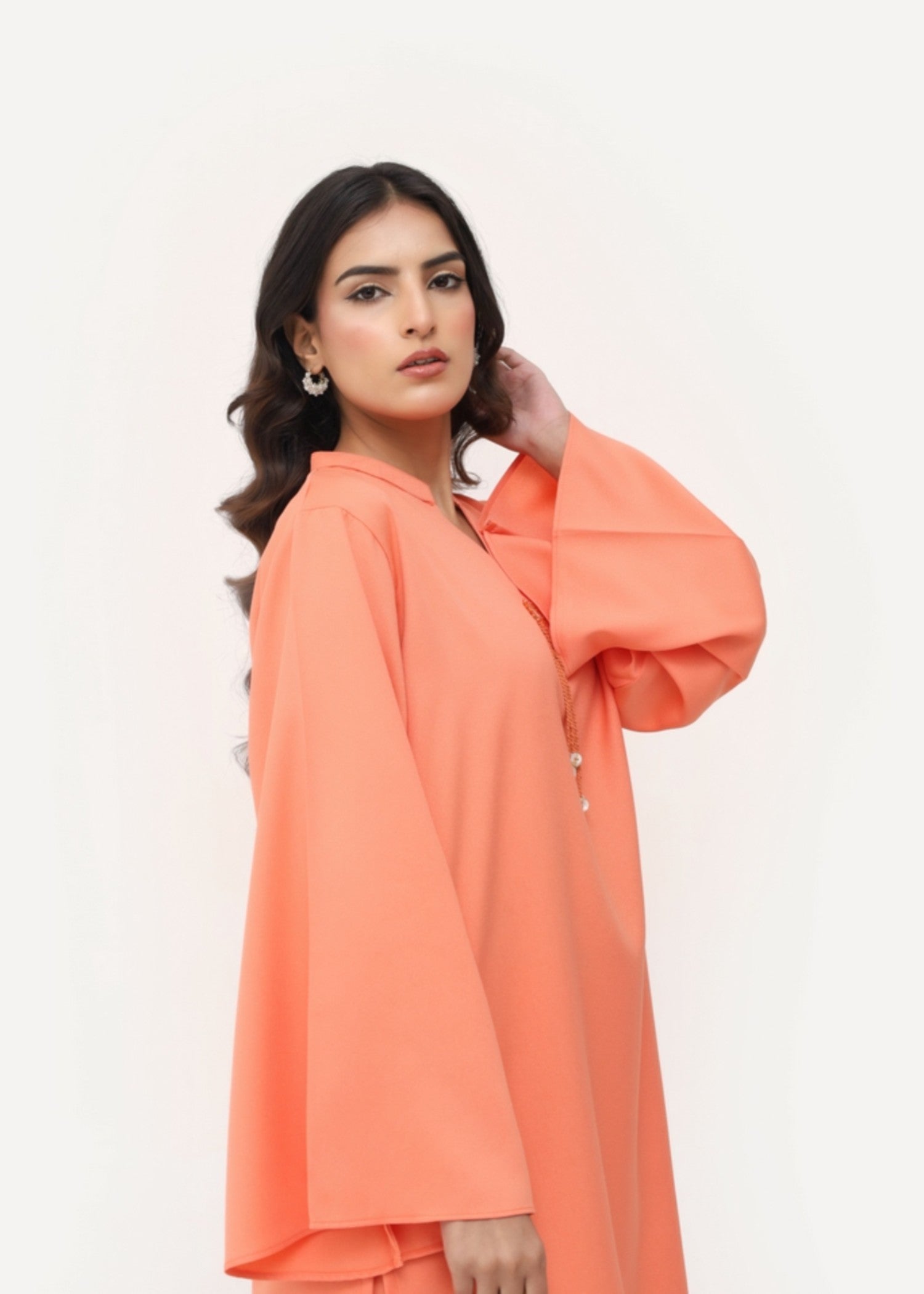 grip Co Ord Sets in Peach orange