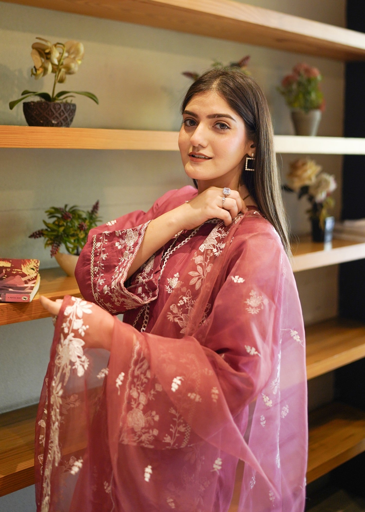 cotton Kurta Set in Petal pink