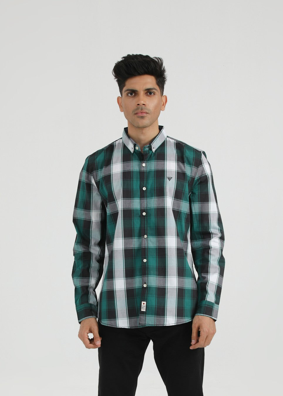 cotton Casual Shirt in Green