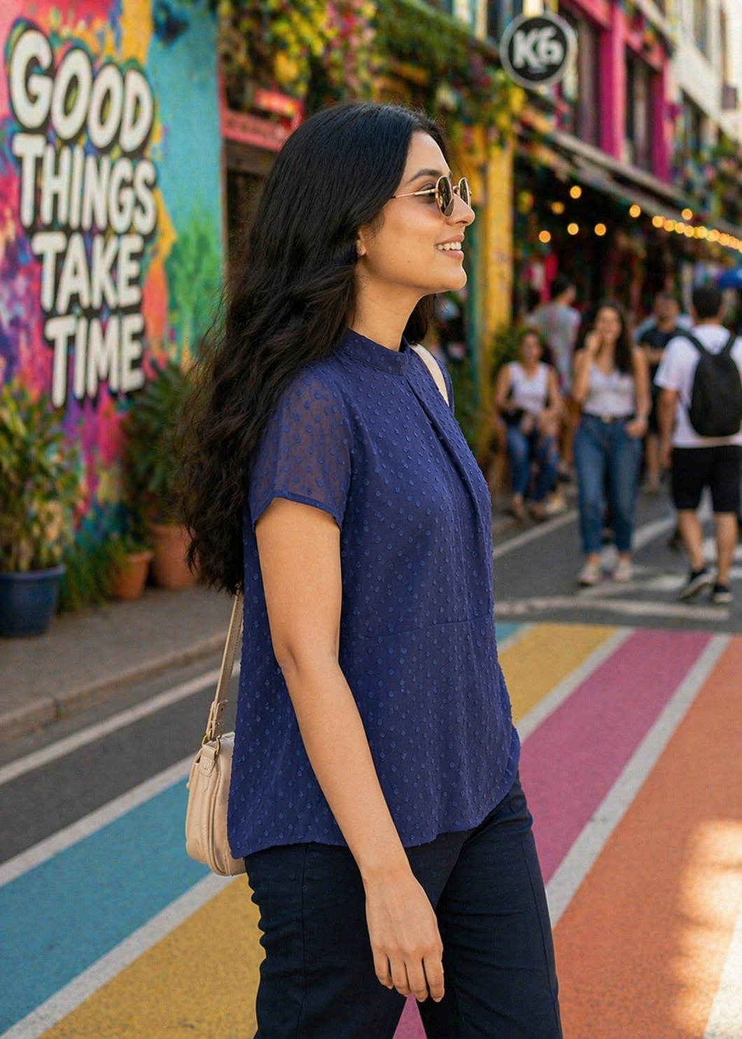 tissue Top in Blue