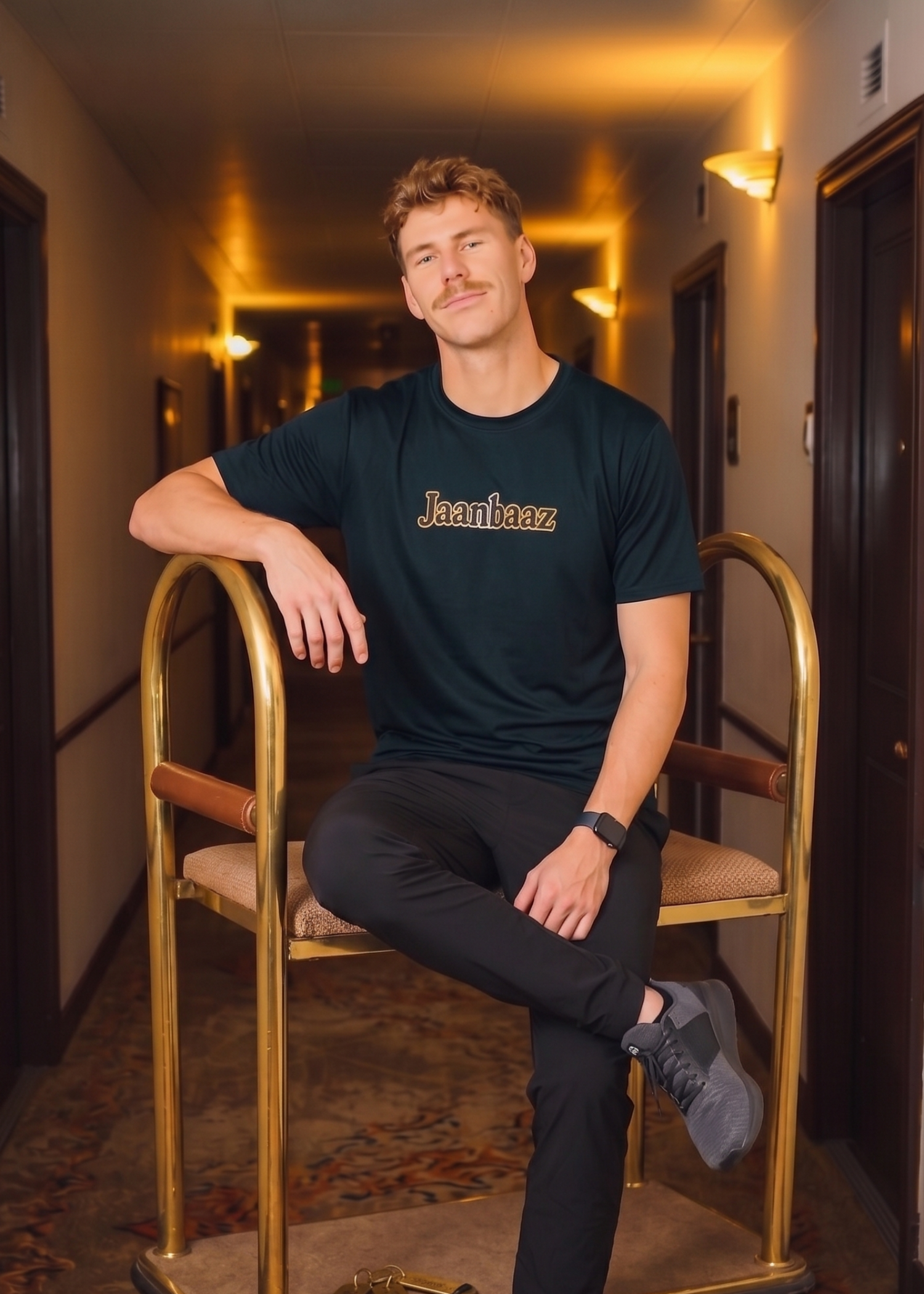 cotton T Shirt in Dark green