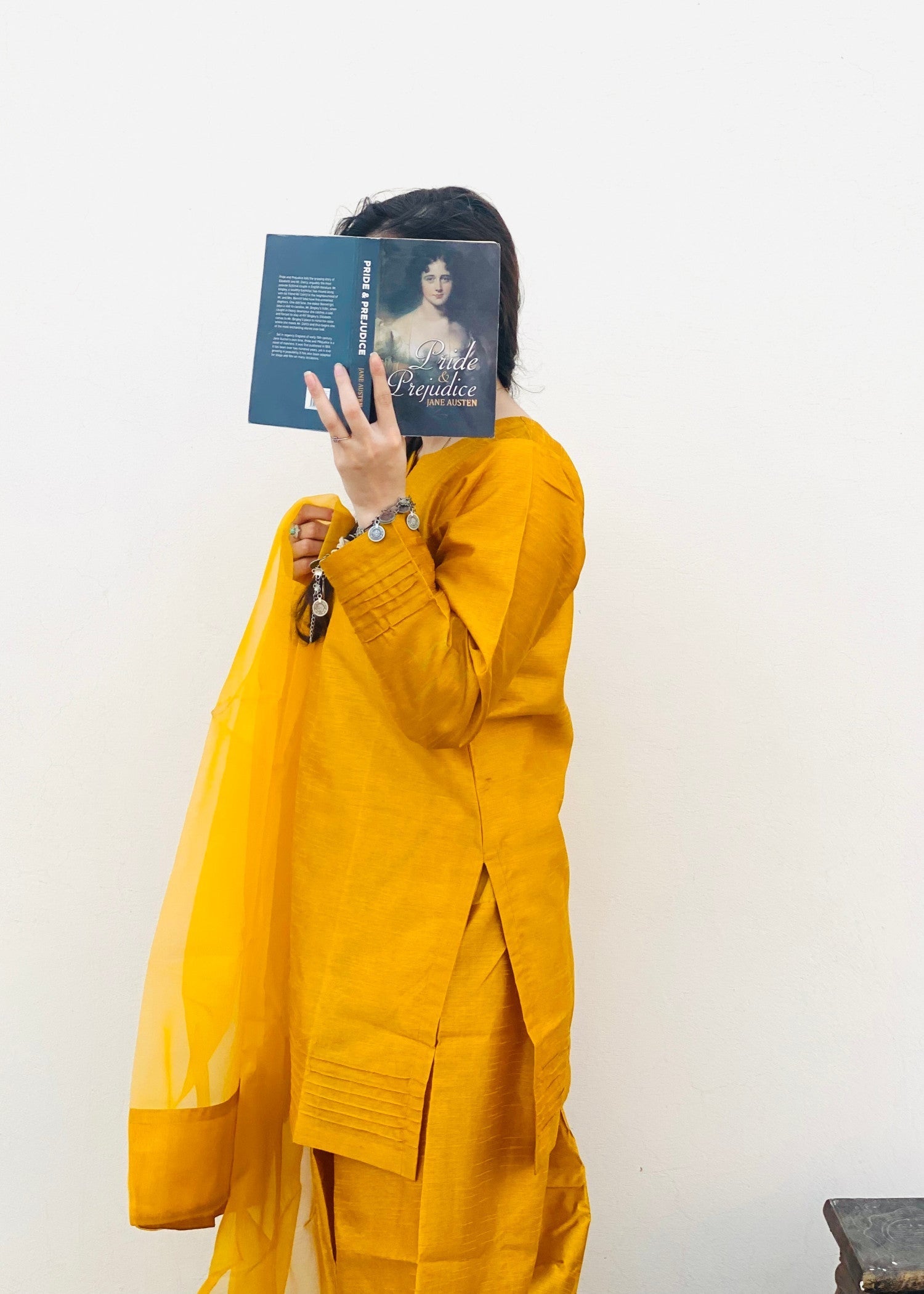raw silk Kurta Set in Mustard