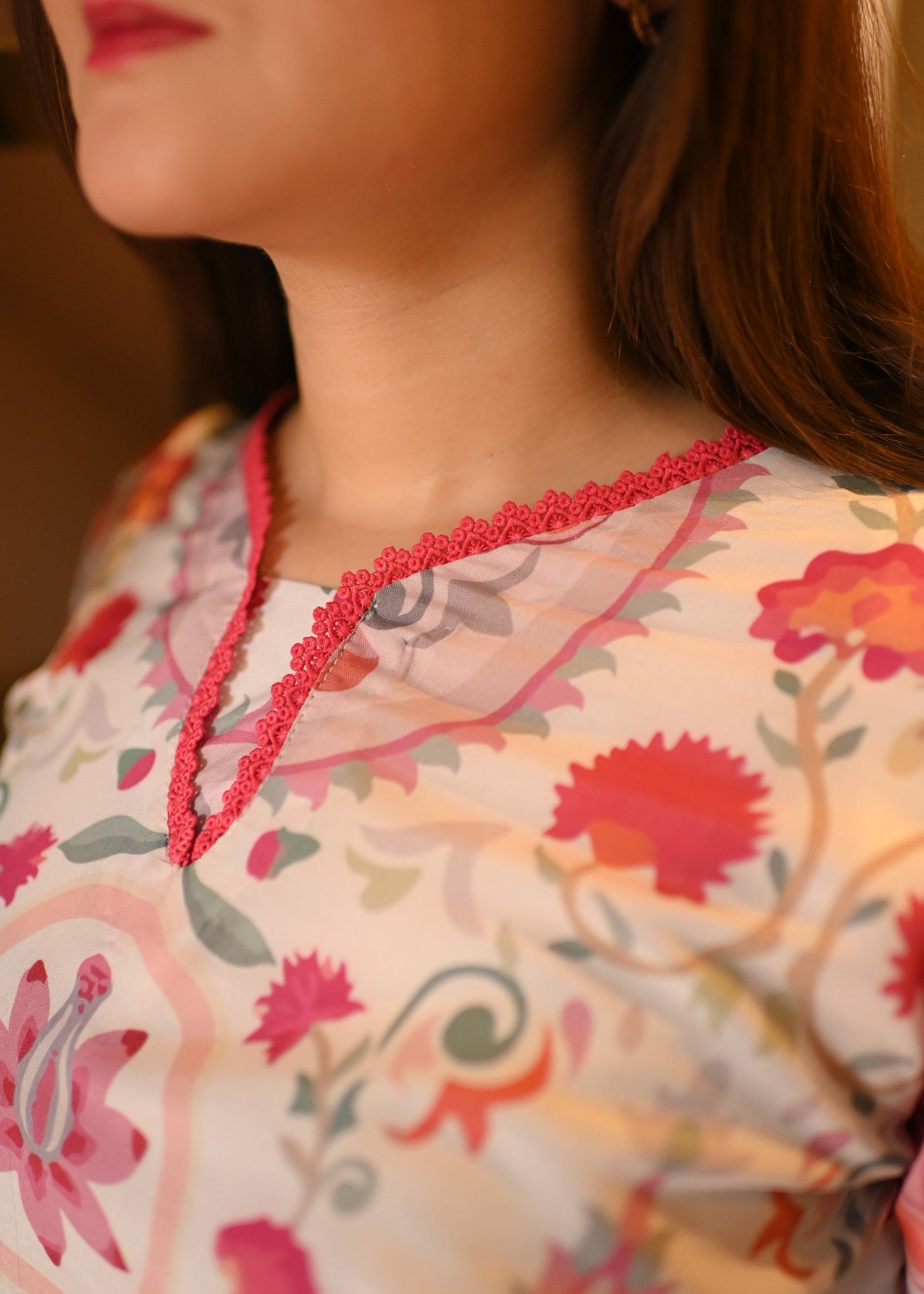 swiss lawn Gharara in Porcelain