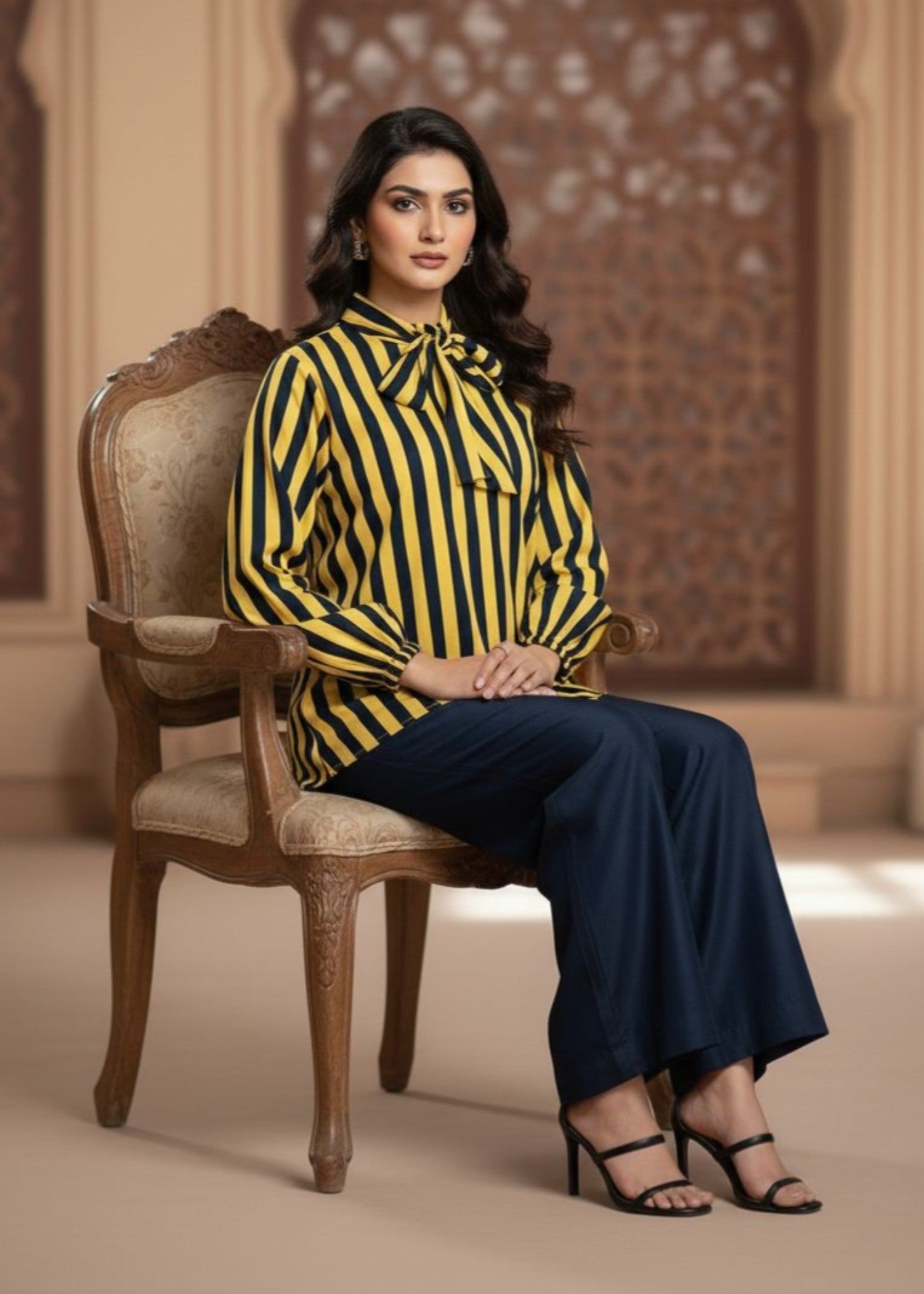 linen Top in Mustard