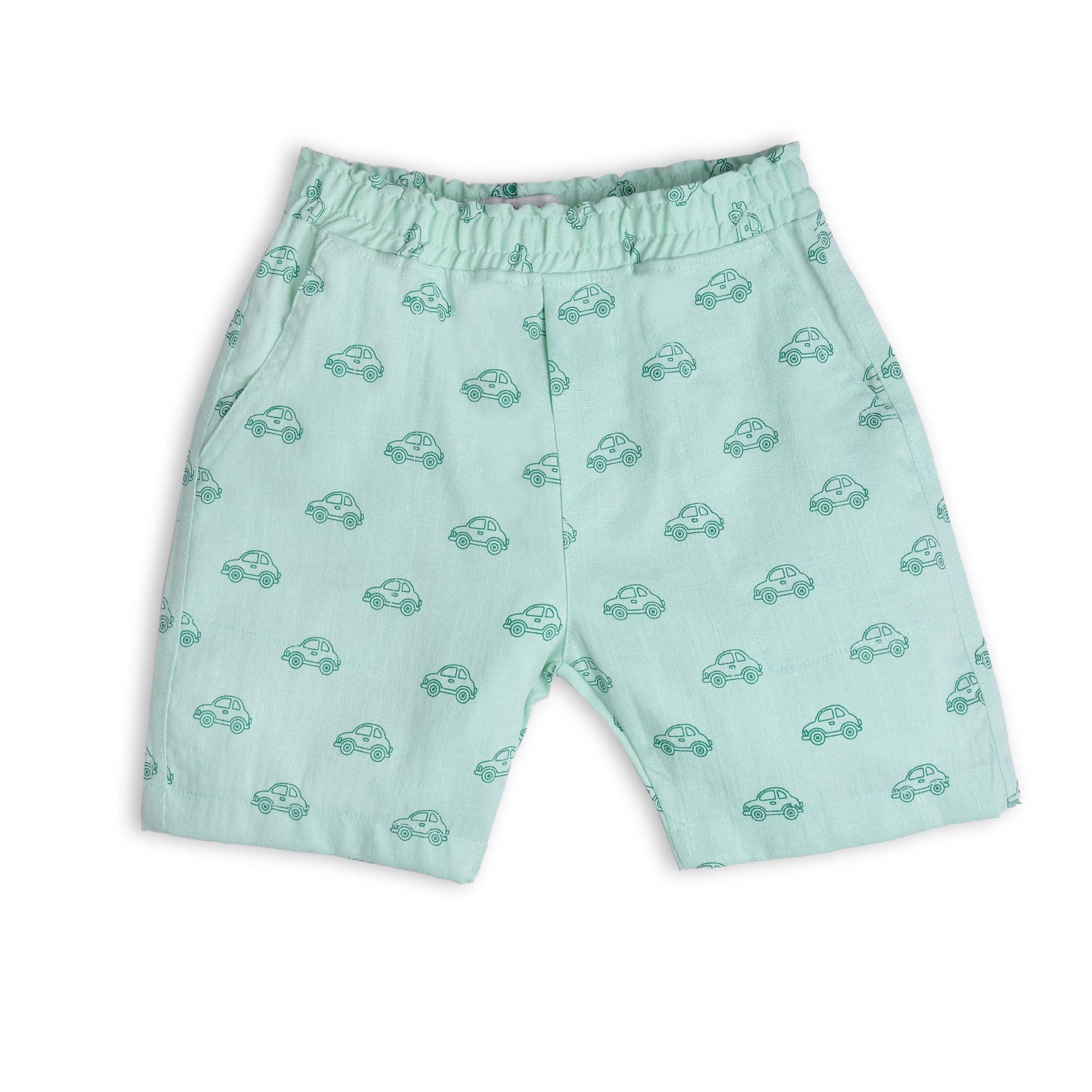 cotton Shorts in Moss green