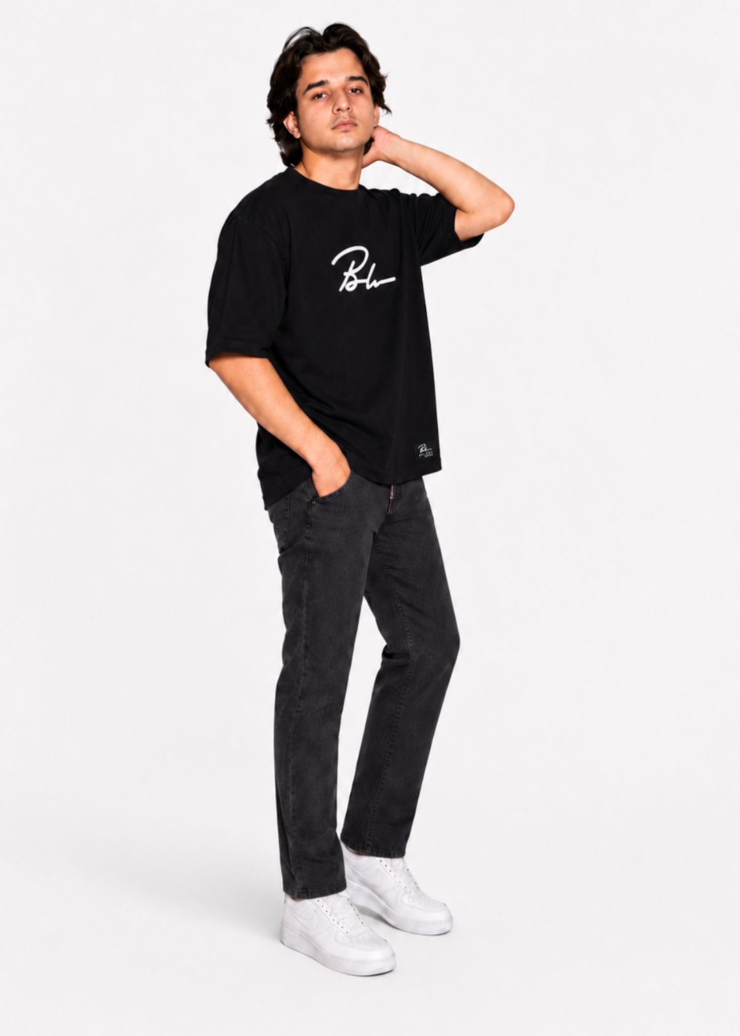 pure cotton T Shirt in Black
